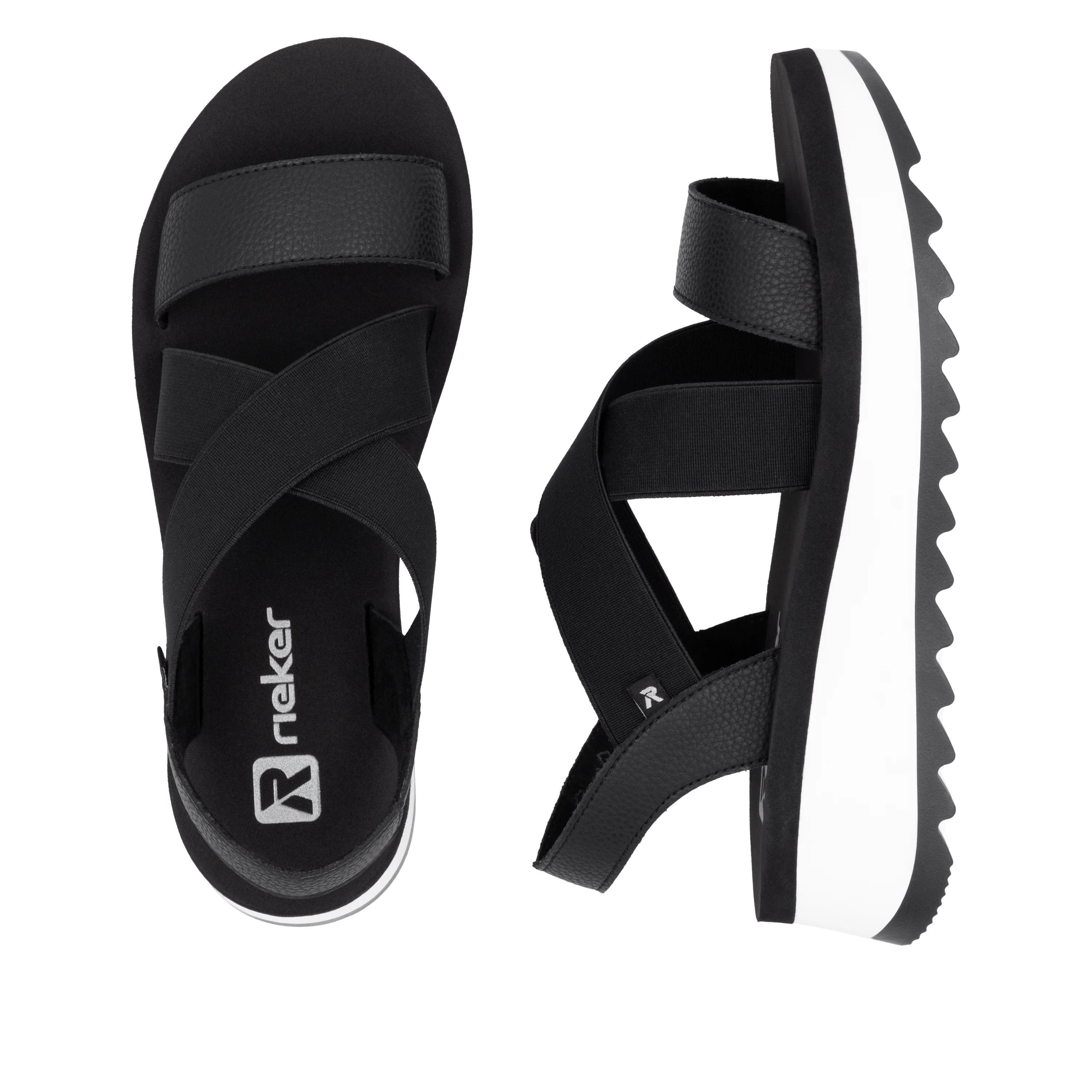 Rieker Sport Woman's Sandal - Black | W3053-00 - Image 9