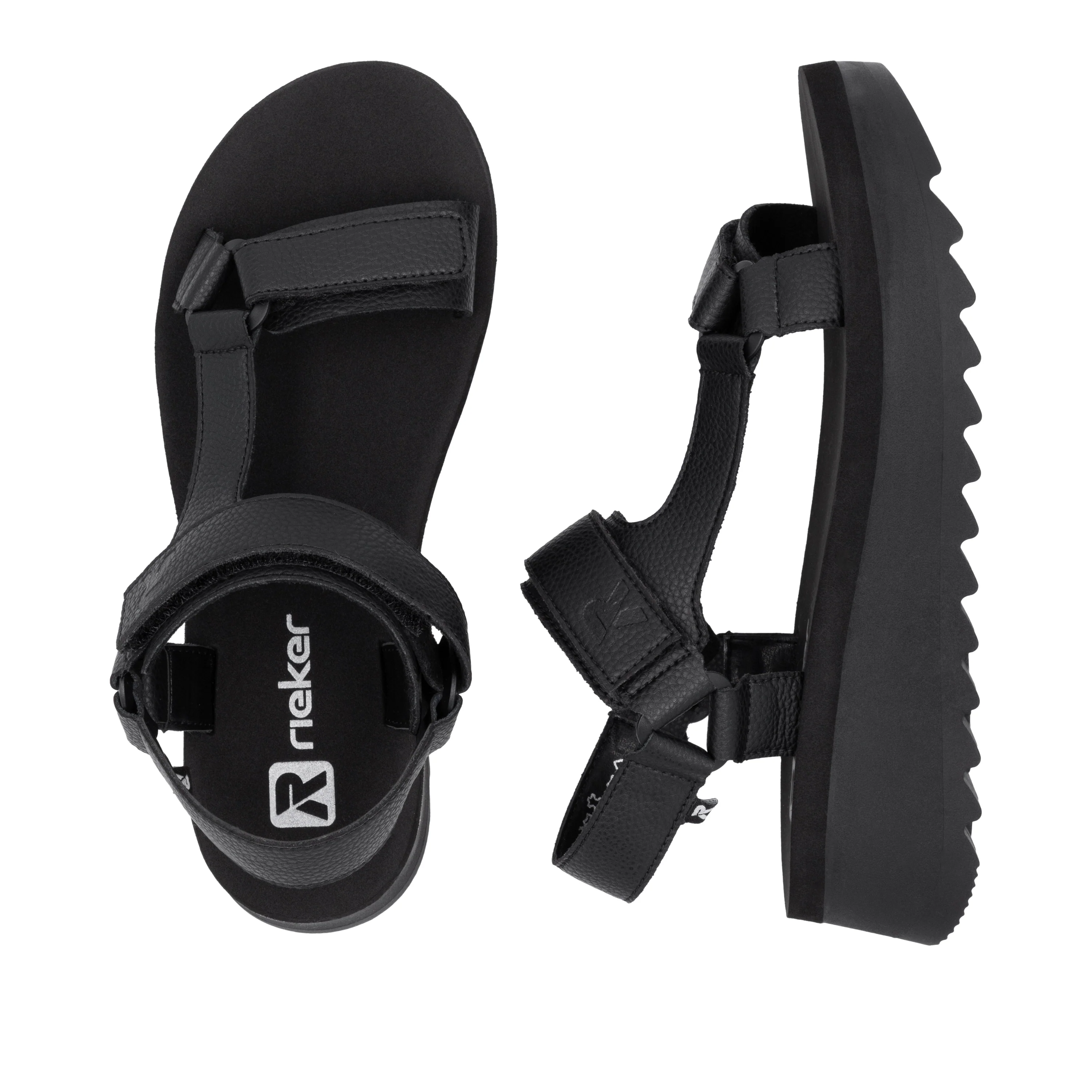 Rieker Sport Woman's Sandals - Black | W3051-00 - Image 9