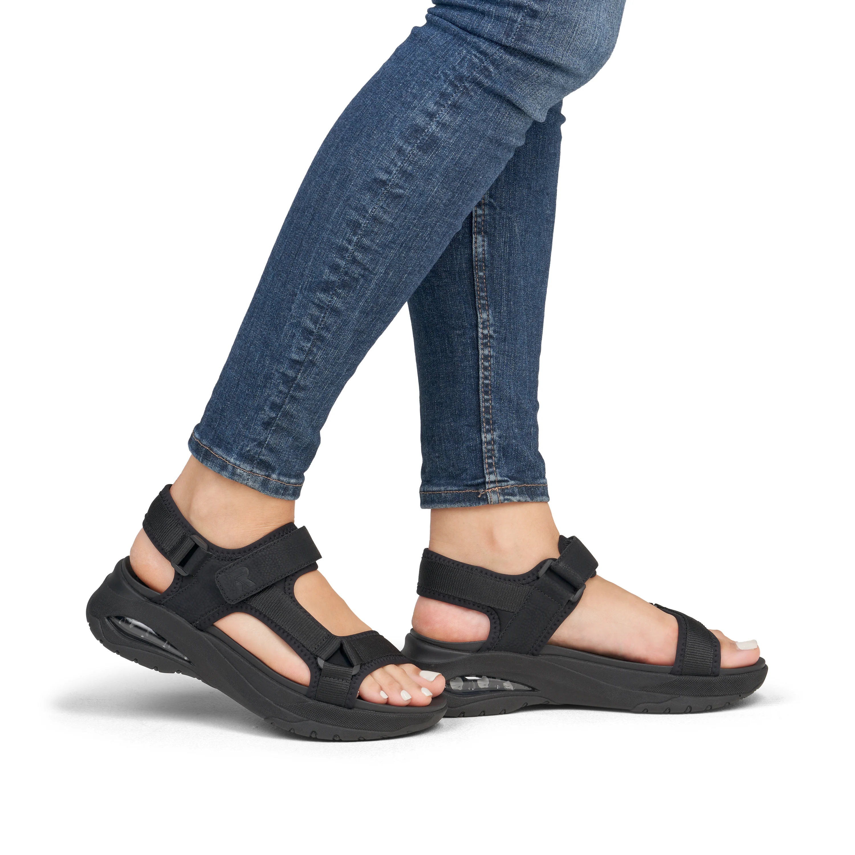 Rieker Sport Woman's Sandals - Black | W3151-00 - Image 10