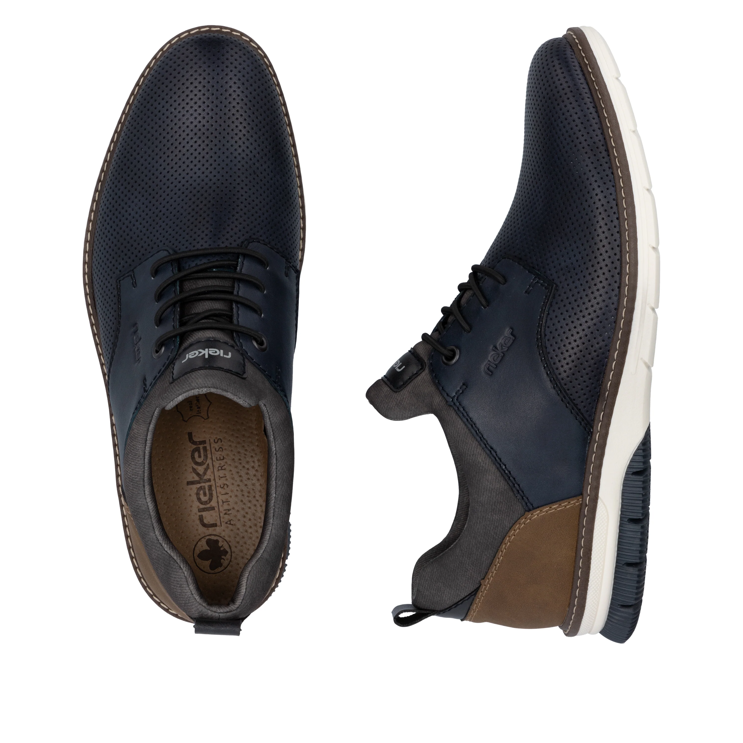 Rieker Men's Shoes - Blue | 14450-15 - Image 9