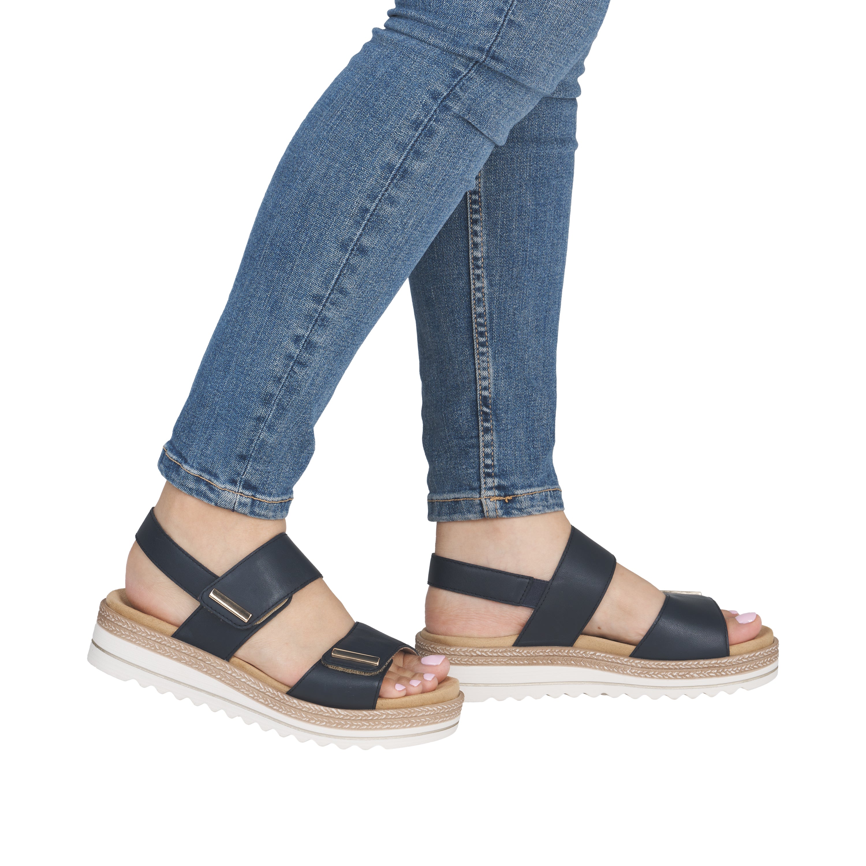remonte Women's Wedge Sandal - Blue | D0Q59-14 - Image 19