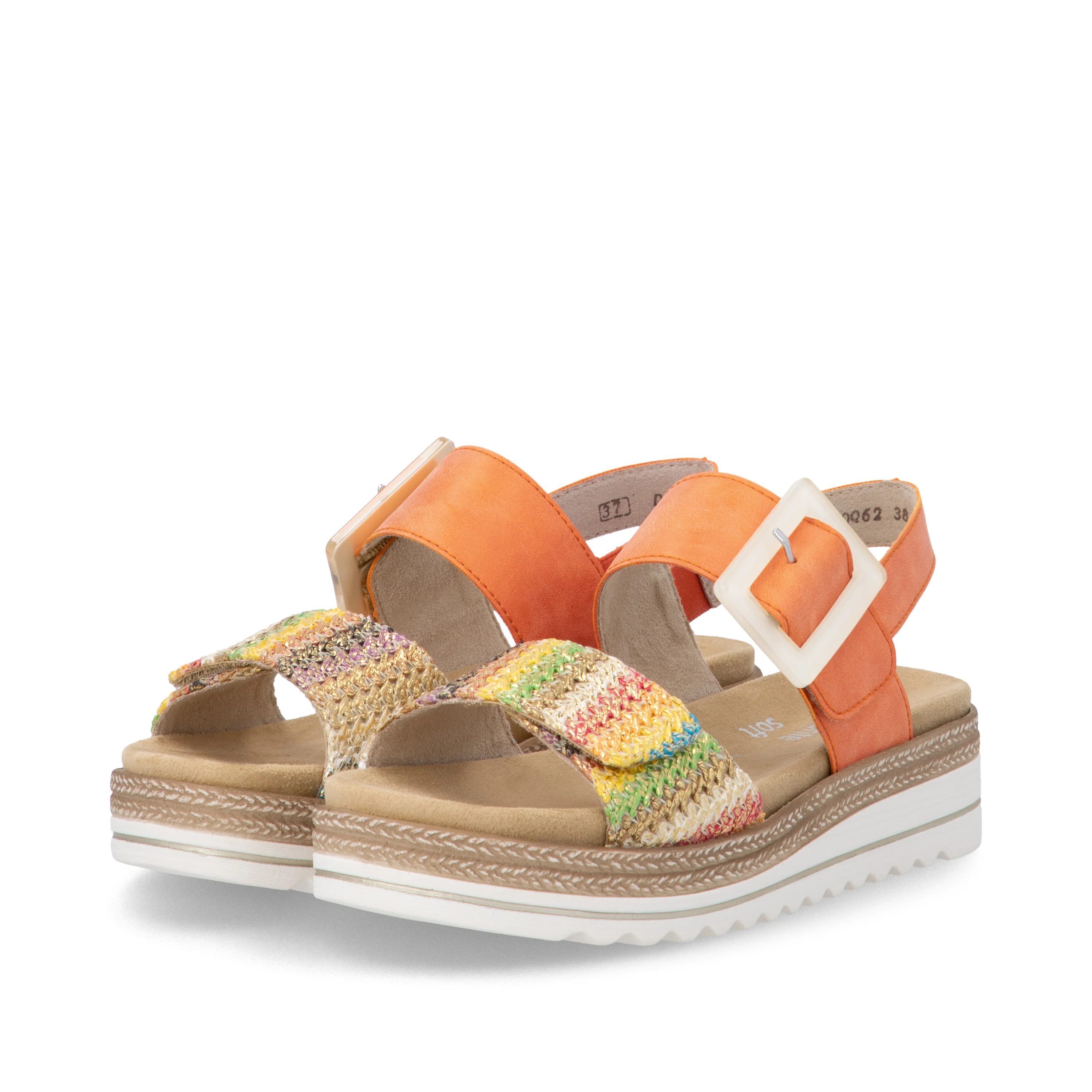 remonte Women's Wedge Sandal - Orange | D0Q62-38 - Image 16