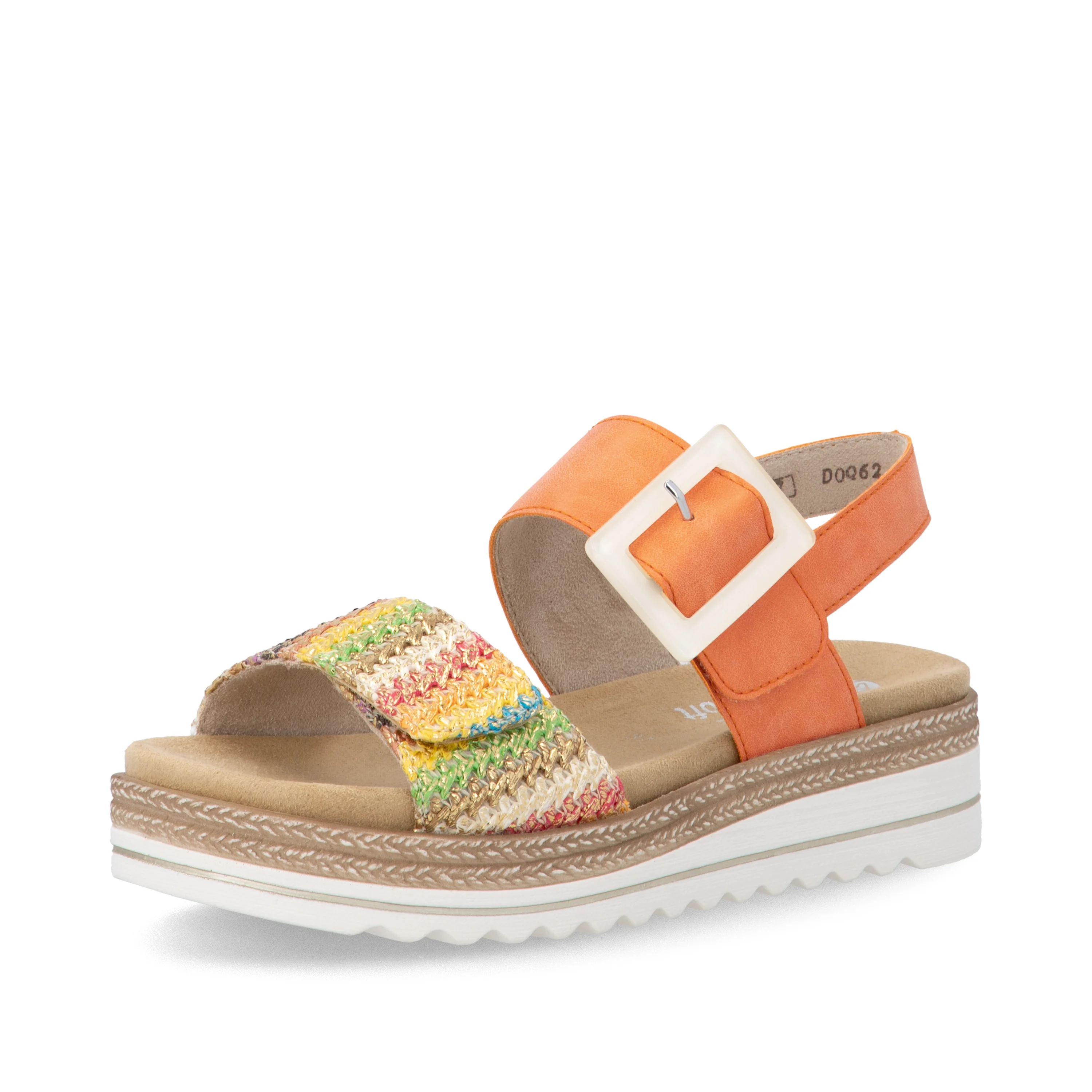 remonte Women's Wedge Sandal - Orange | D0Q62-38 - Image 2