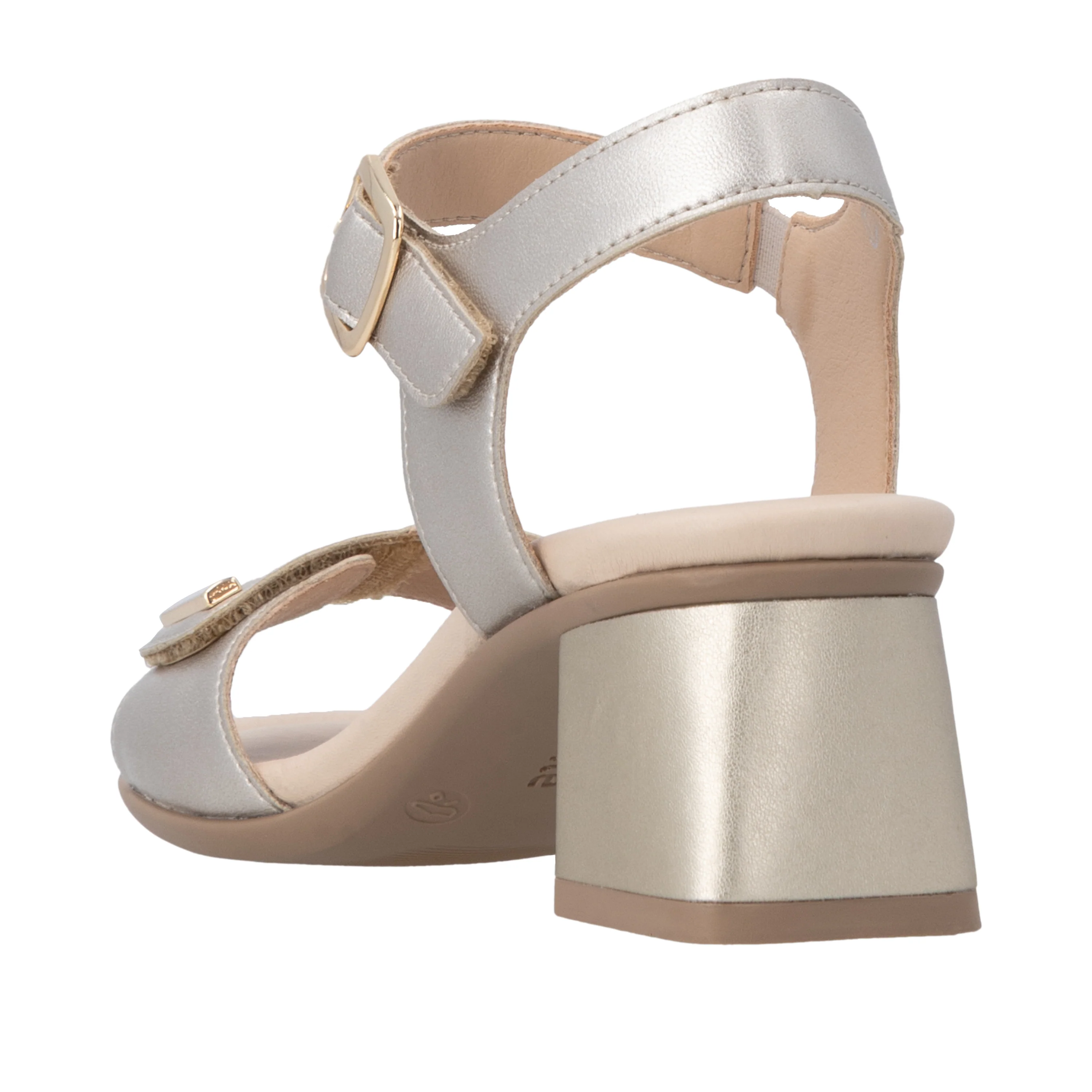 remonte Women's Heeled Sandal - Gold | D1K54-90 - Image 5