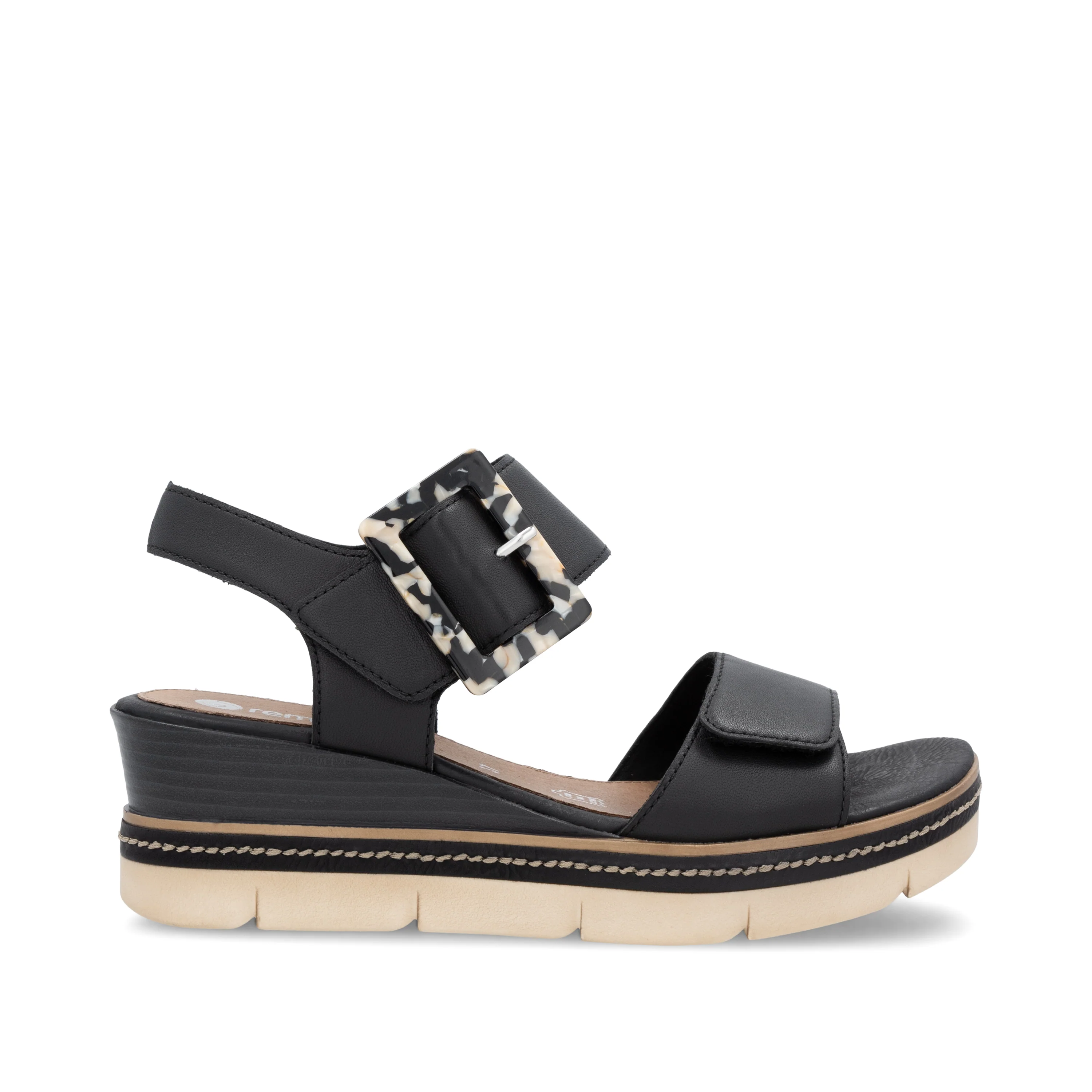 remonte Women's Wedge Sandal - Black | D2L53-00 - Image 11