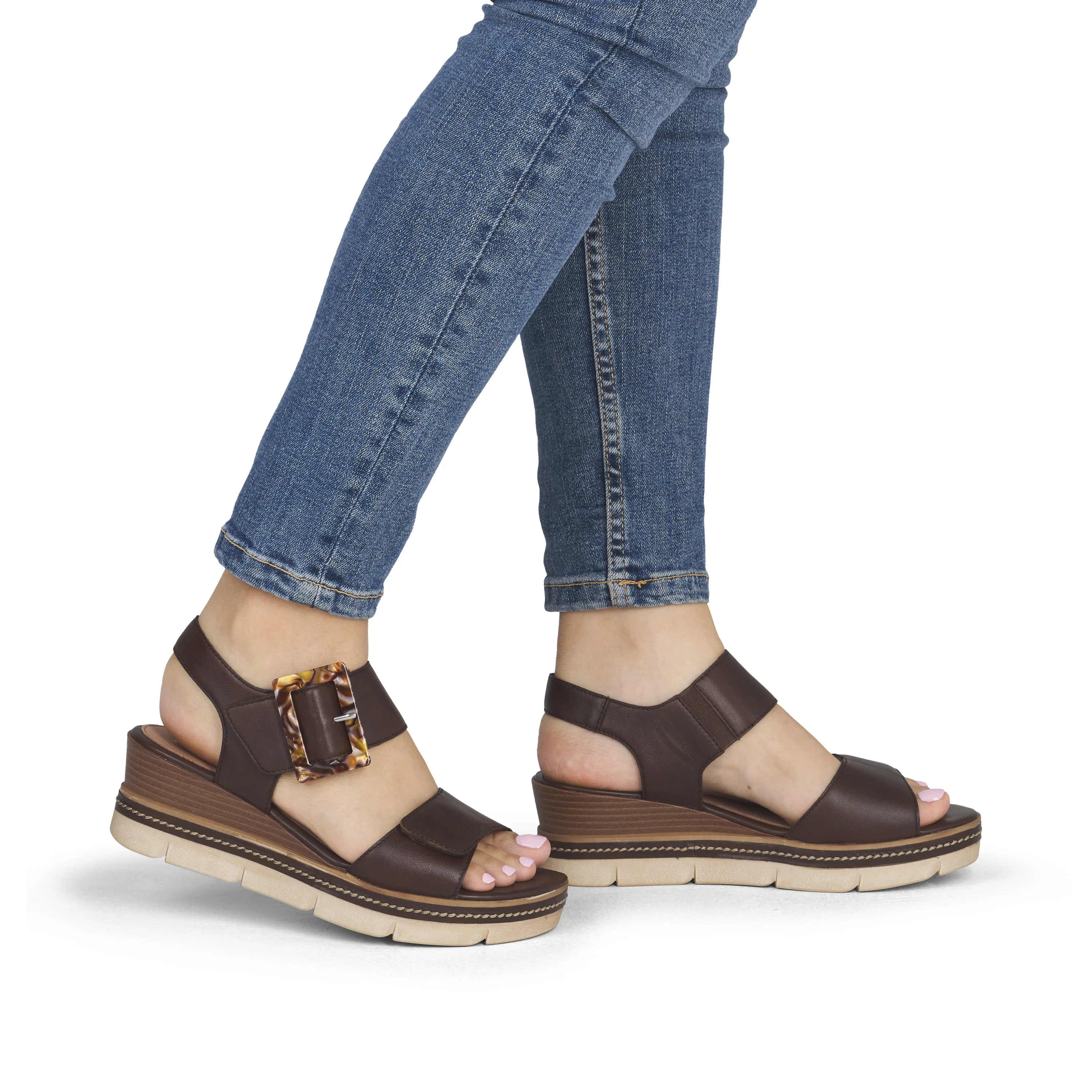 remonte Women's Wedge Sandal - Brown | D2L53-25 - Image 20