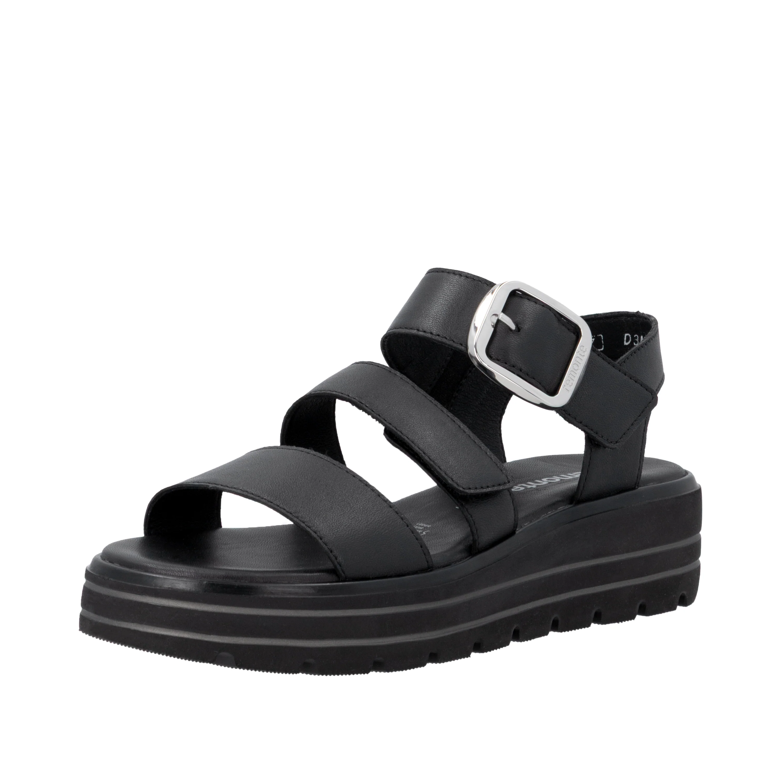 remonte Women's Wedge Sandal - Black | D3N50-00