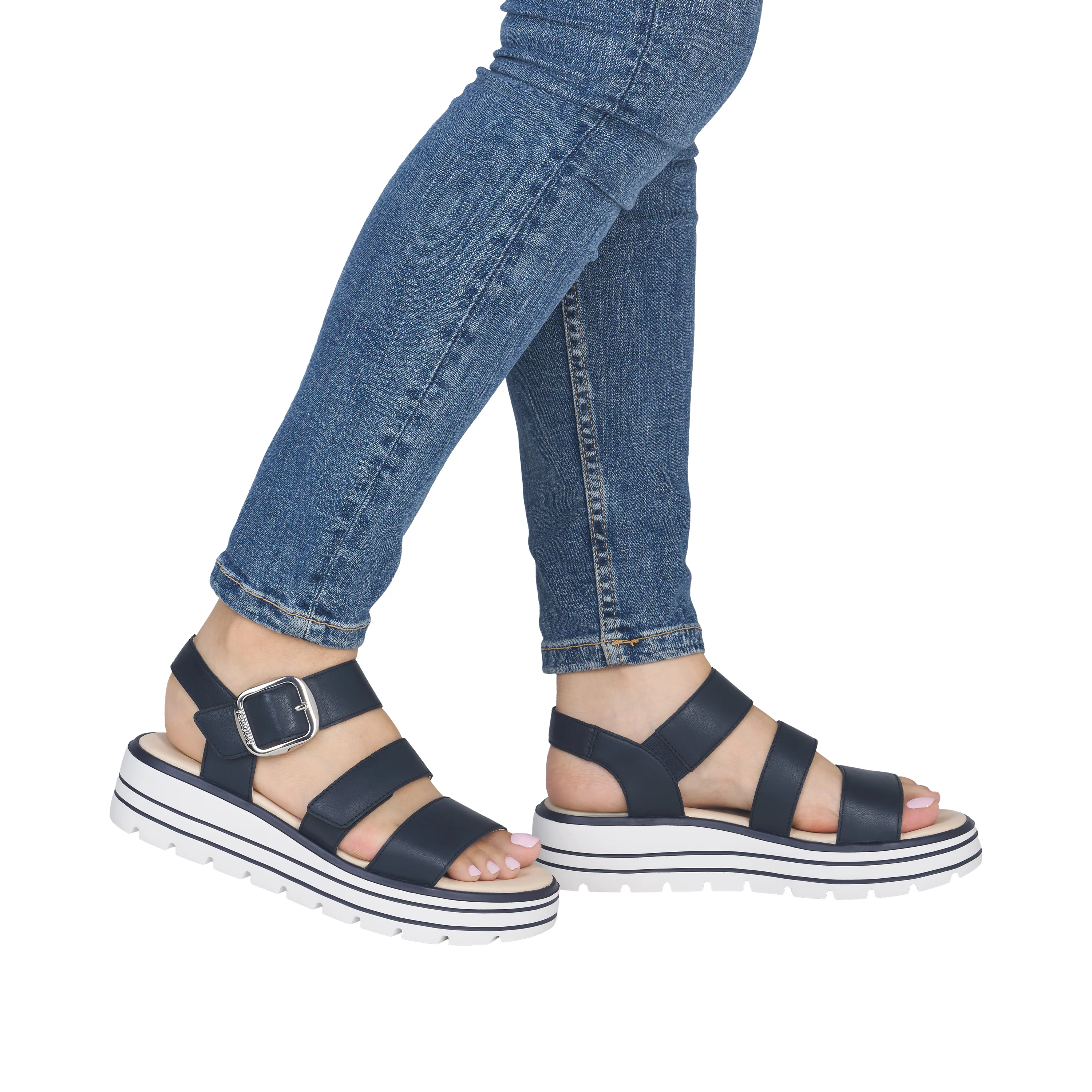 remonte Women's Wedge Sandal - Blue | D3N50-14 - Image 19
