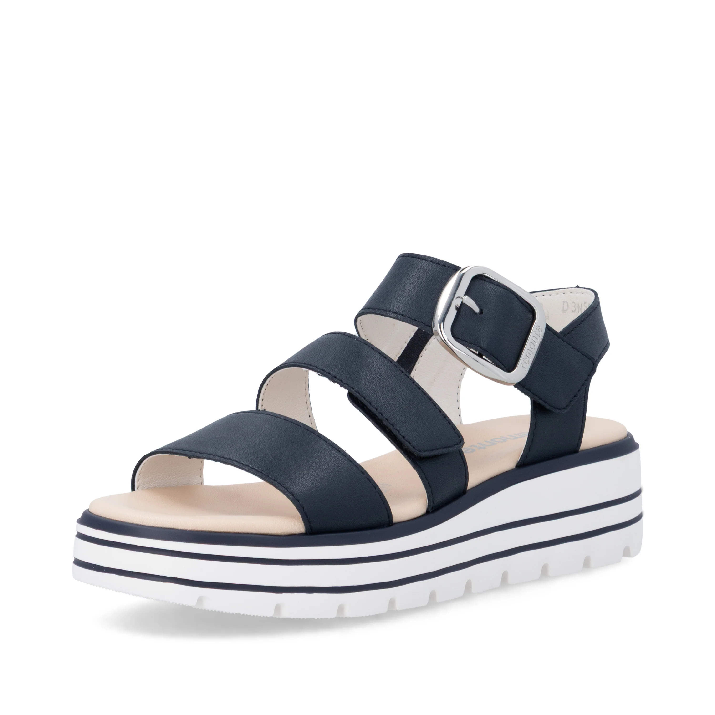 remonte Women's Wedge Sandal - Blue | D3N50-14 - Image 2