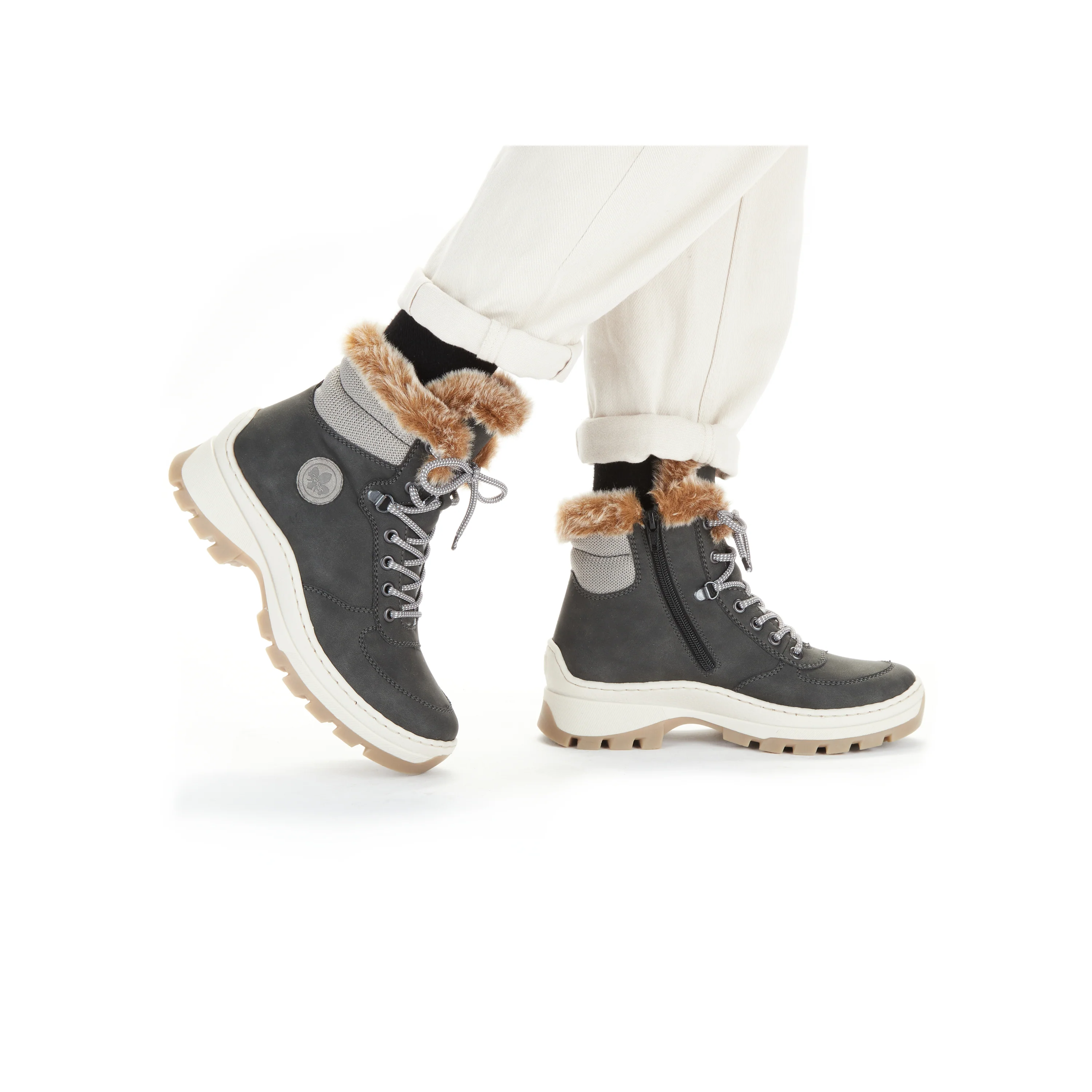 Rieker Woman's Boots - Grey | X9335-45 - Image 19