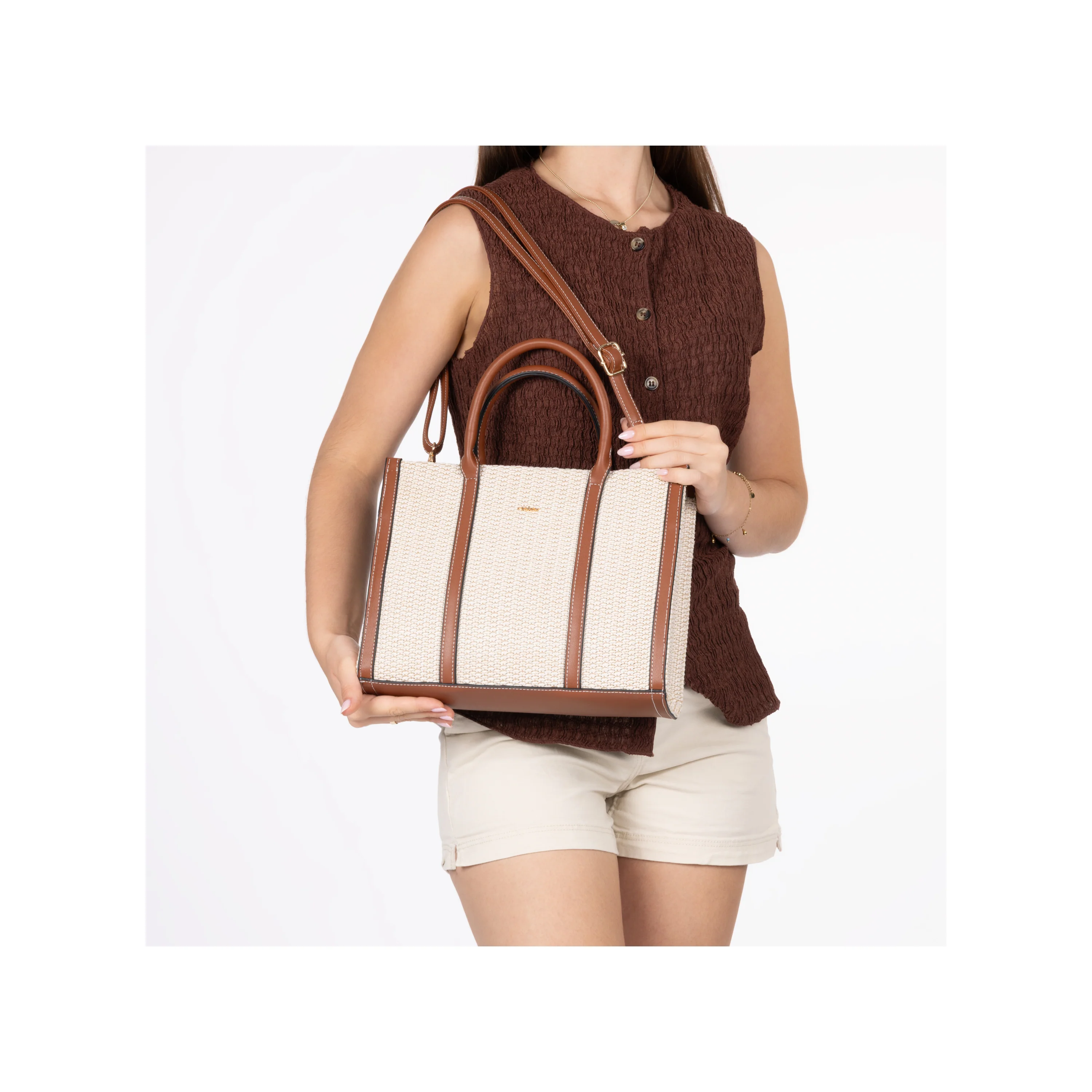 Rieker Women's Tote Bag - Beige | H1013-60 - Image 7