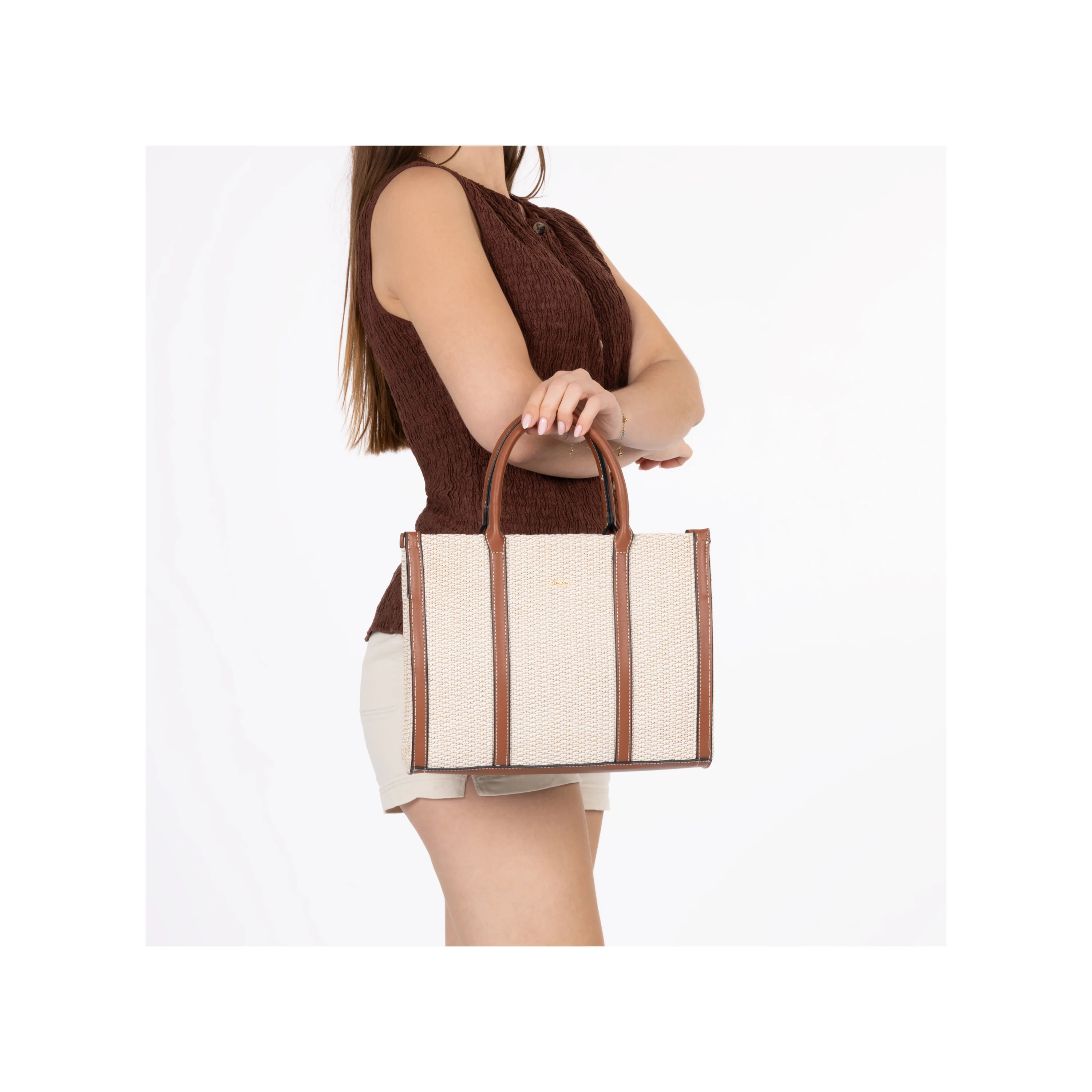 Rieker Women's Tote Bag - Beige | H1013-60 - Image 9