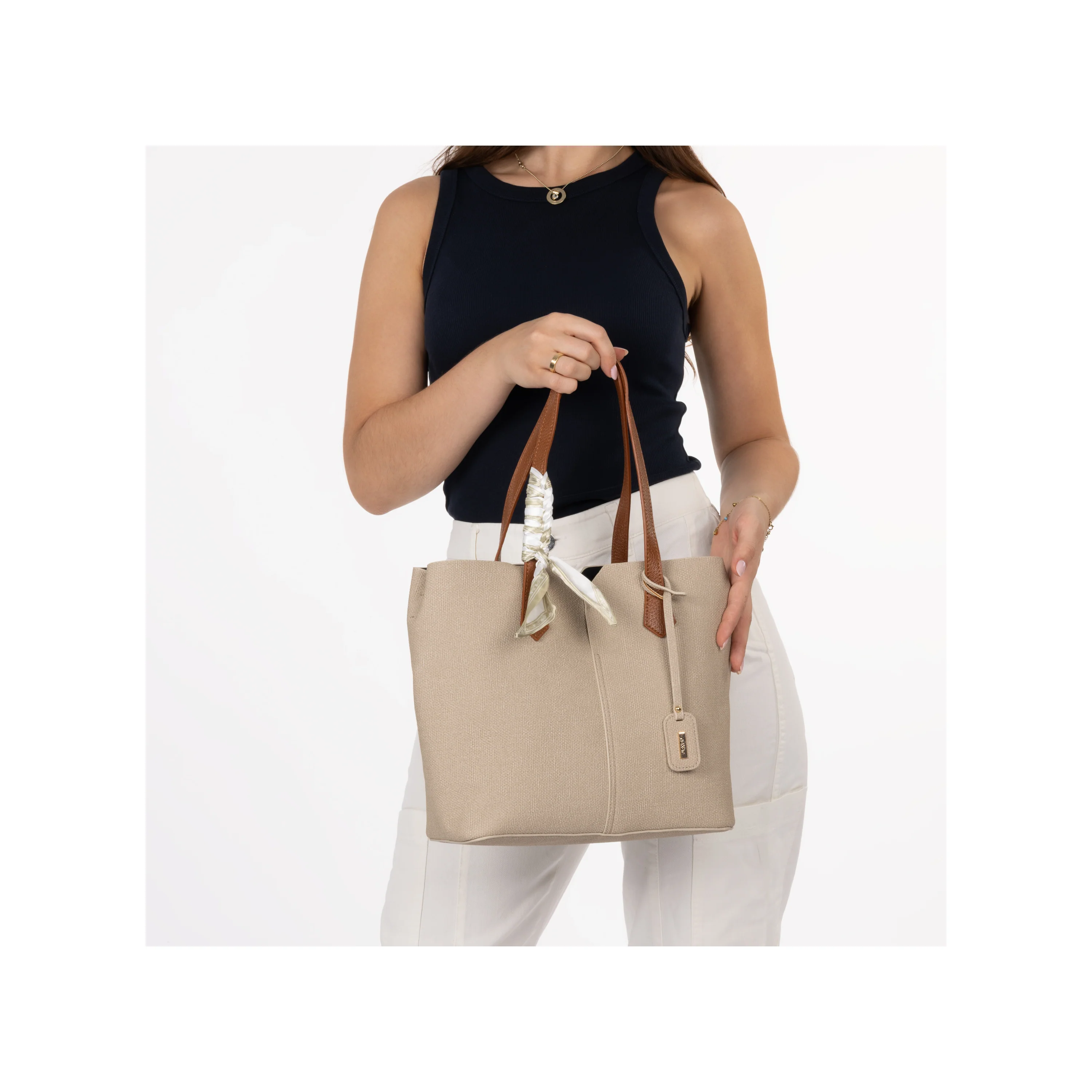 Rieker Women's Shopper Bag - Beige | H1045-60 - Image 11