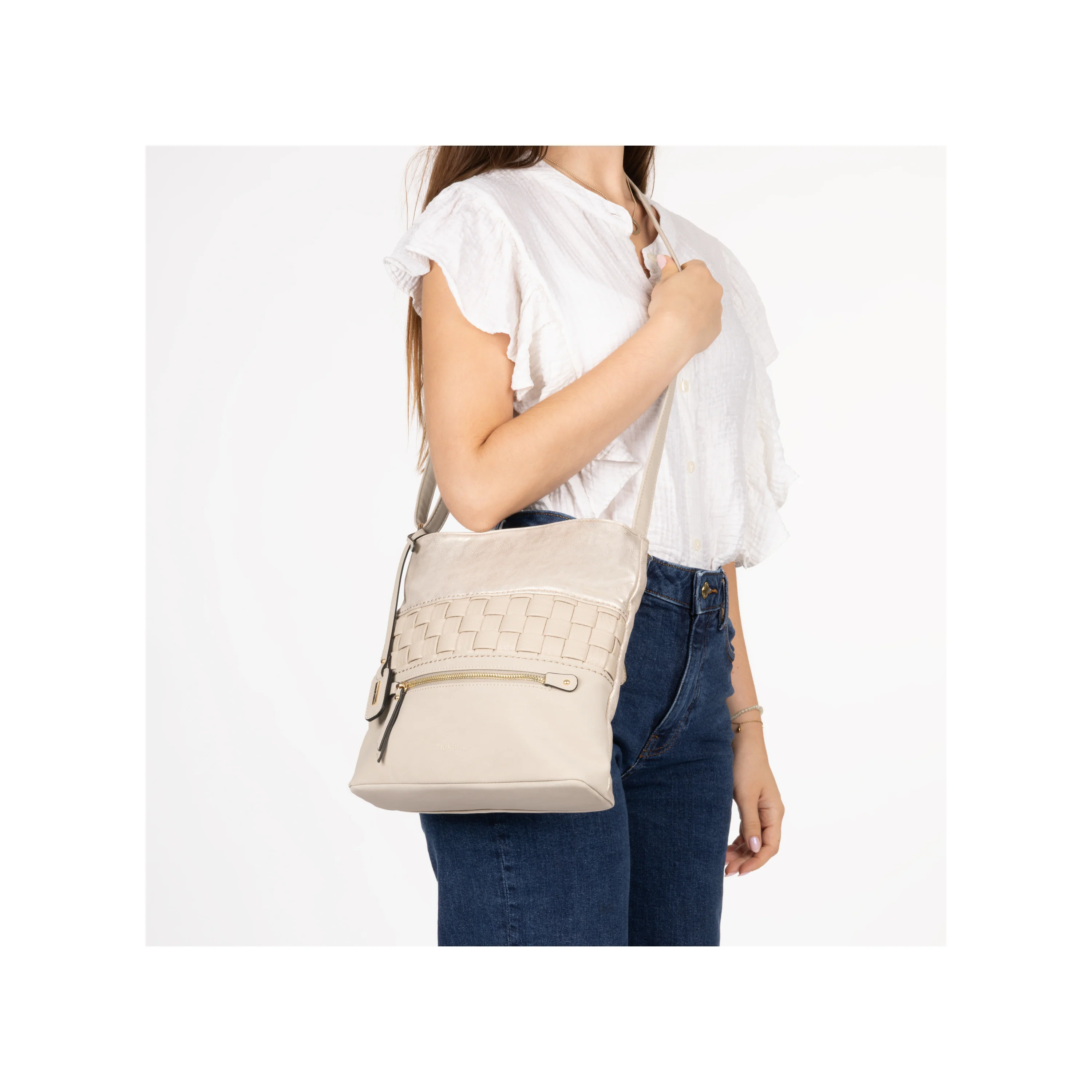 Rieker Women's Shoulder Bag - Beige | H1301-62 - Image 12