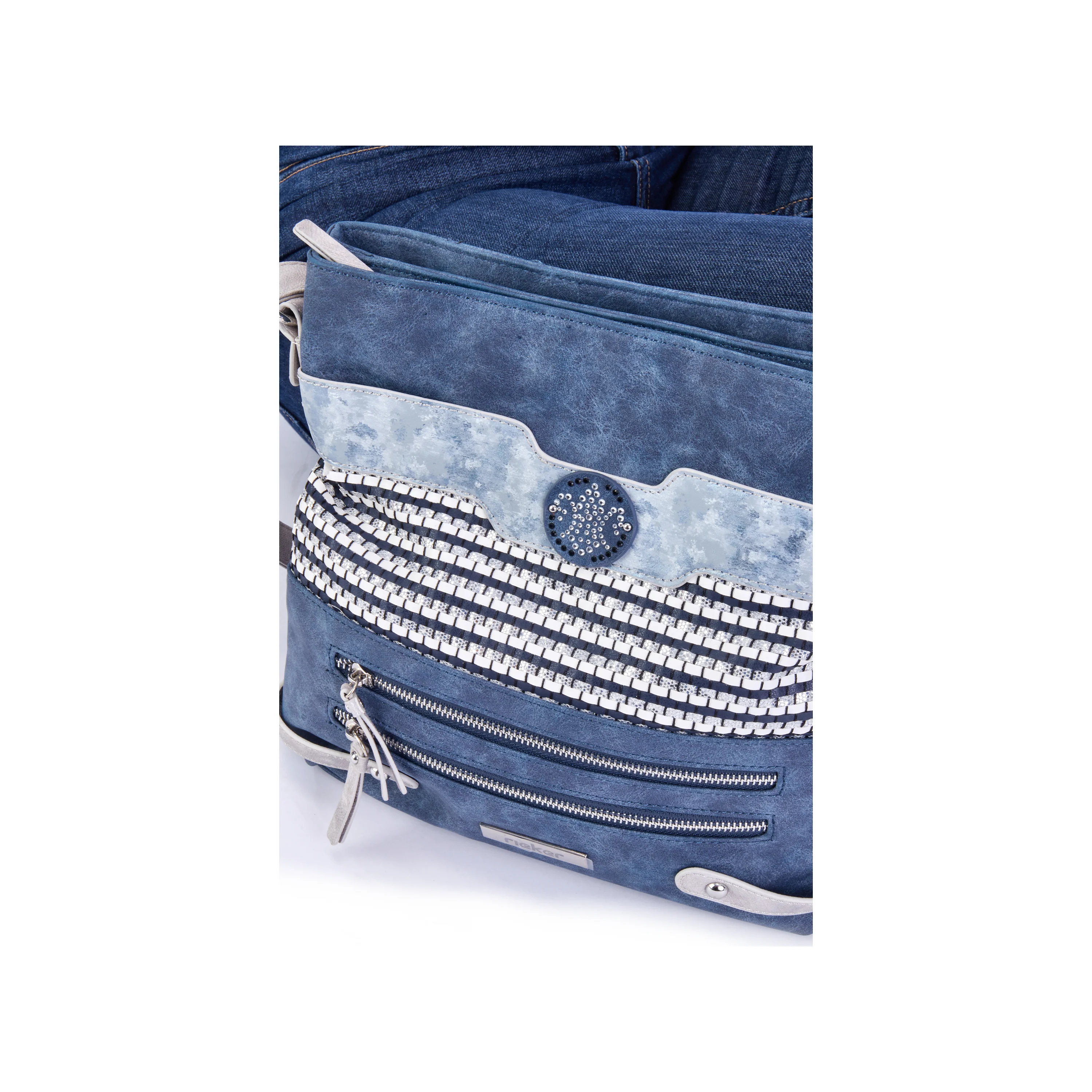 Rieker Women's Shoulder Bag - Blue | H1346-16 - Image 14