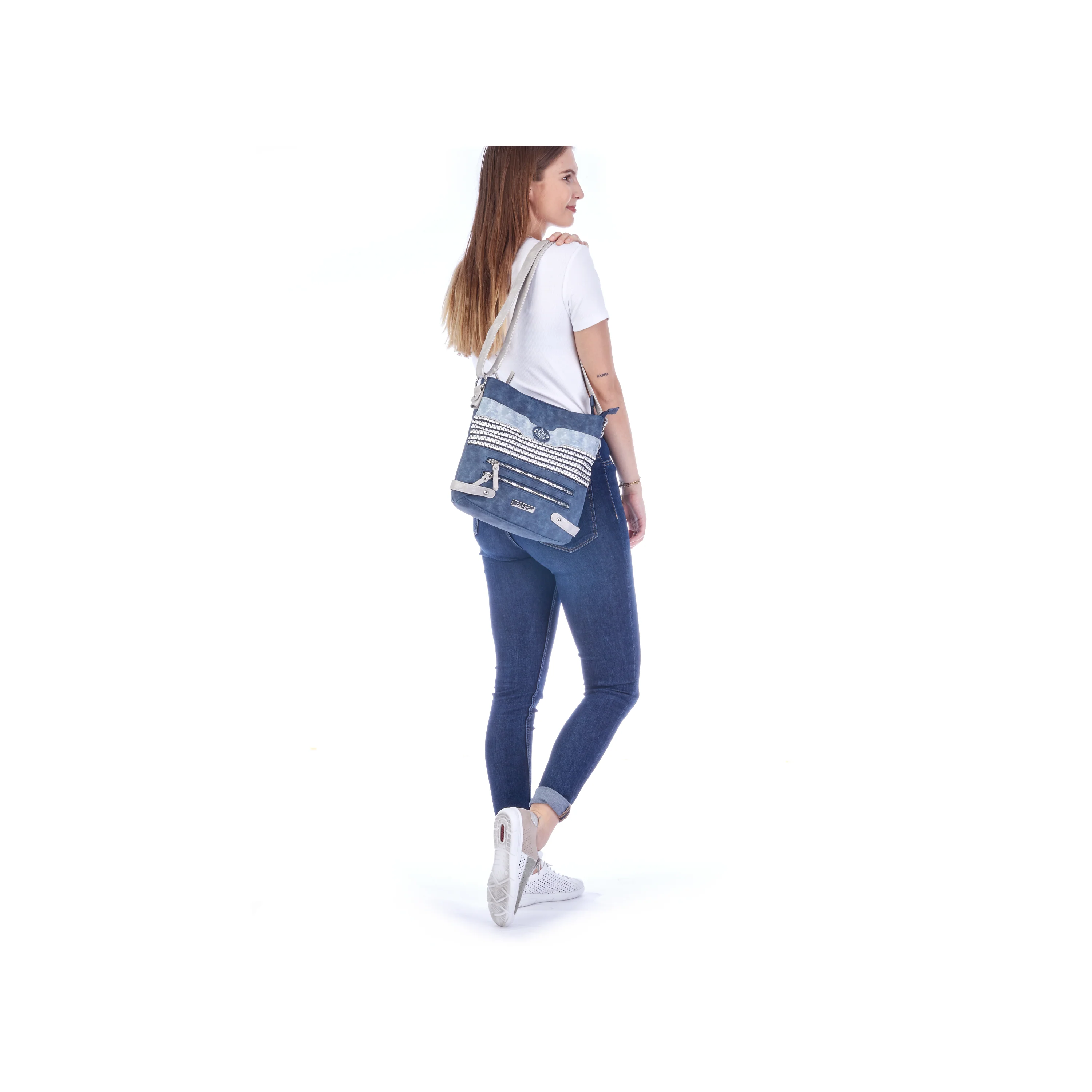 Rieker Women's Shoulder Bag - Blue | H1346-16 - Image 20