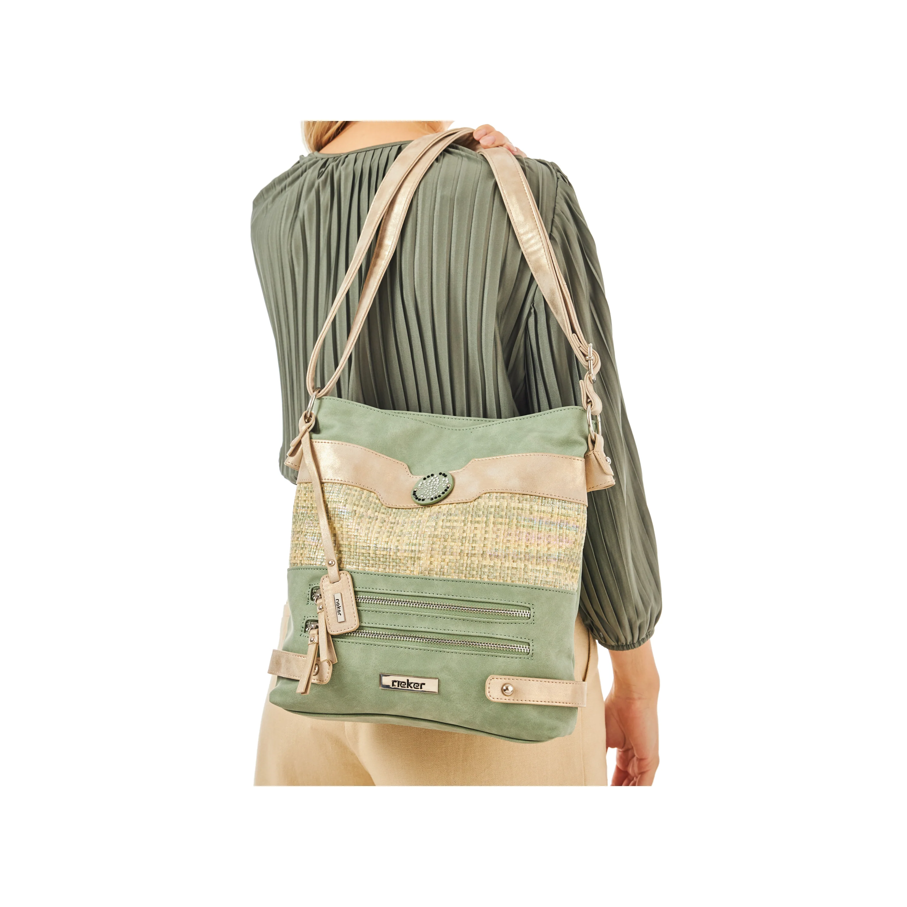 Rieker Women's Shoulder Bag - Green | H1346-52 - Image 17