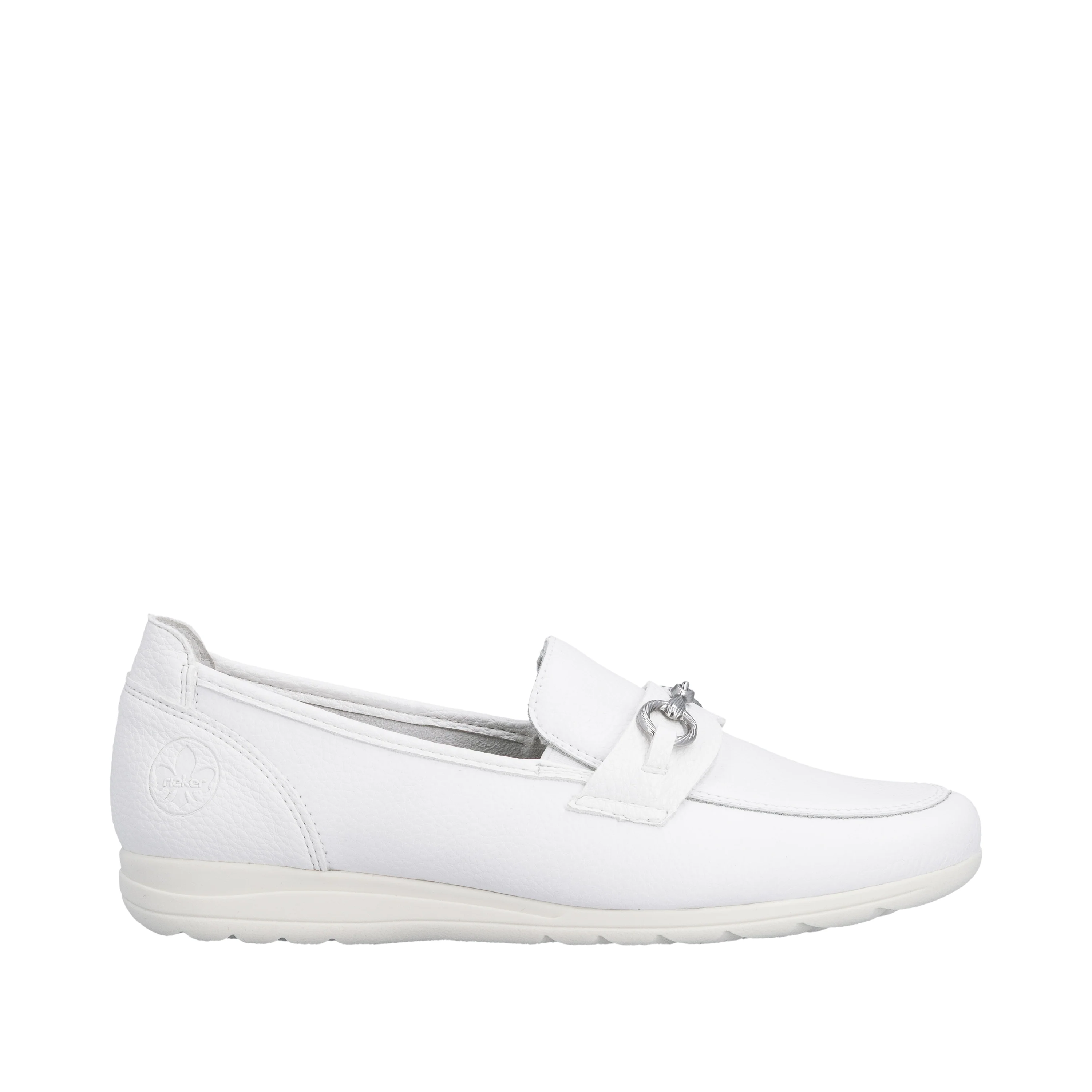 Rieker Women's Loafer Shoe - White | L9355-80 - Image 21