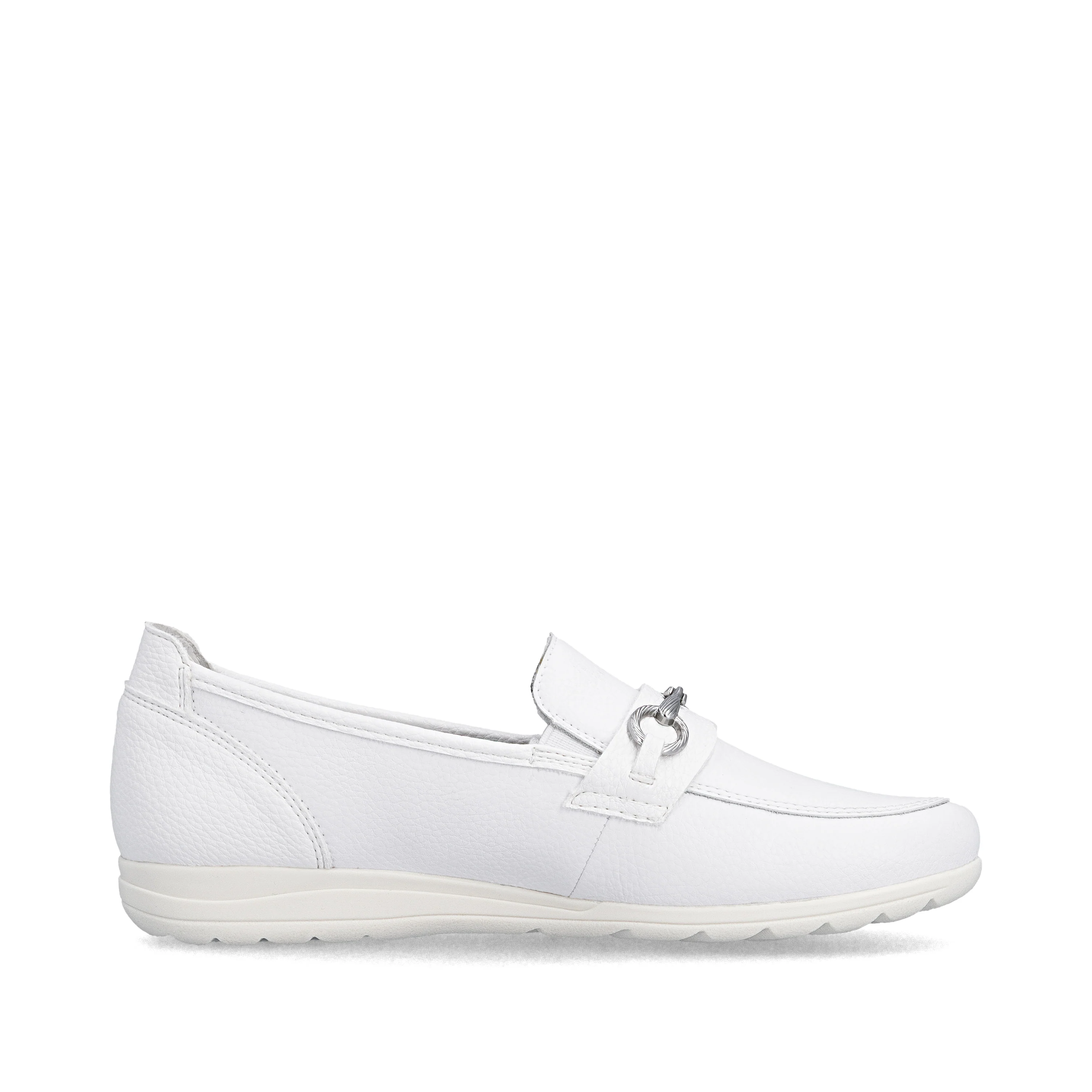 Rieker Women's Loafer Shoe - White | L9355-80 - Image 4