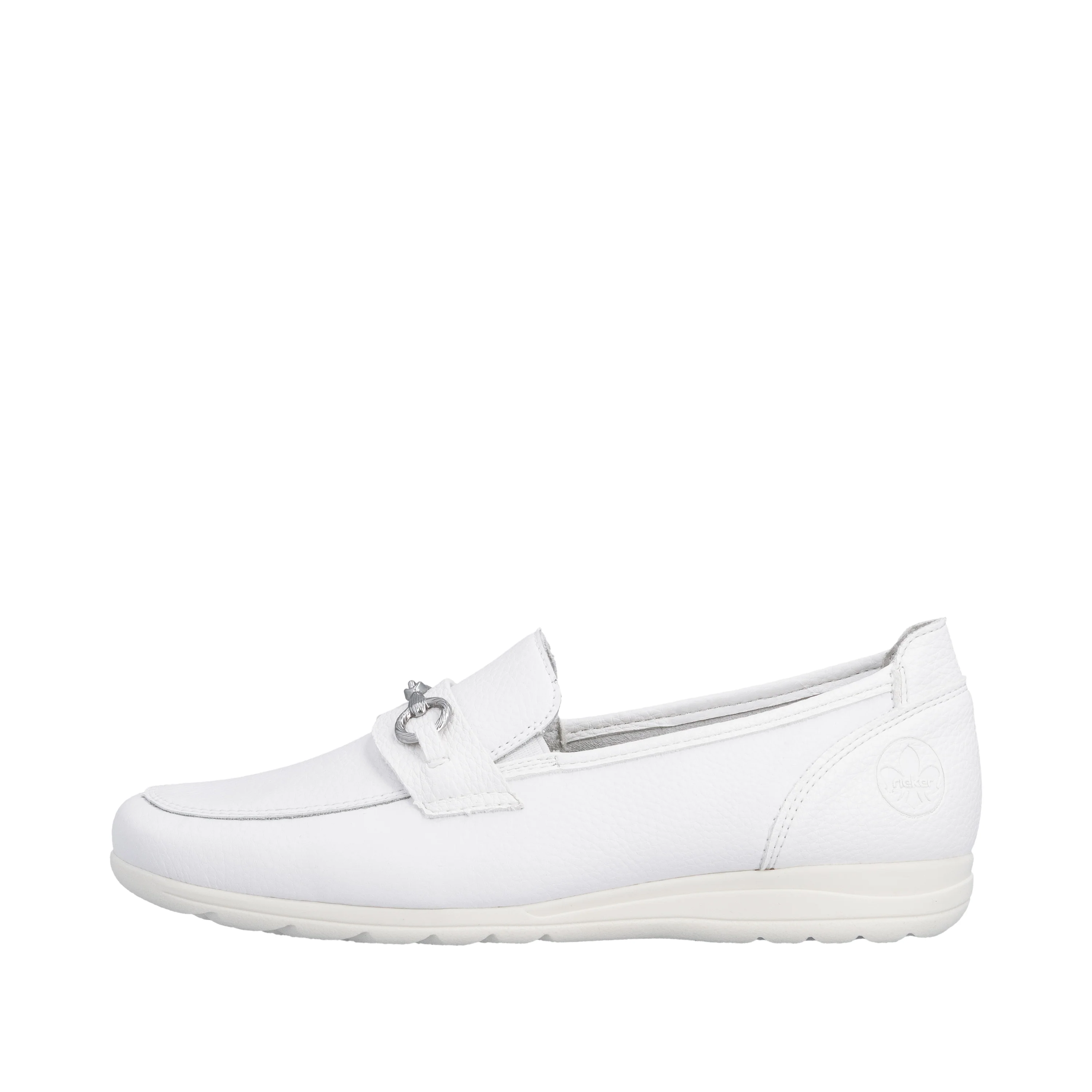 Rieker Women's Loafer Shoe - White | L9355-80 - Image 9