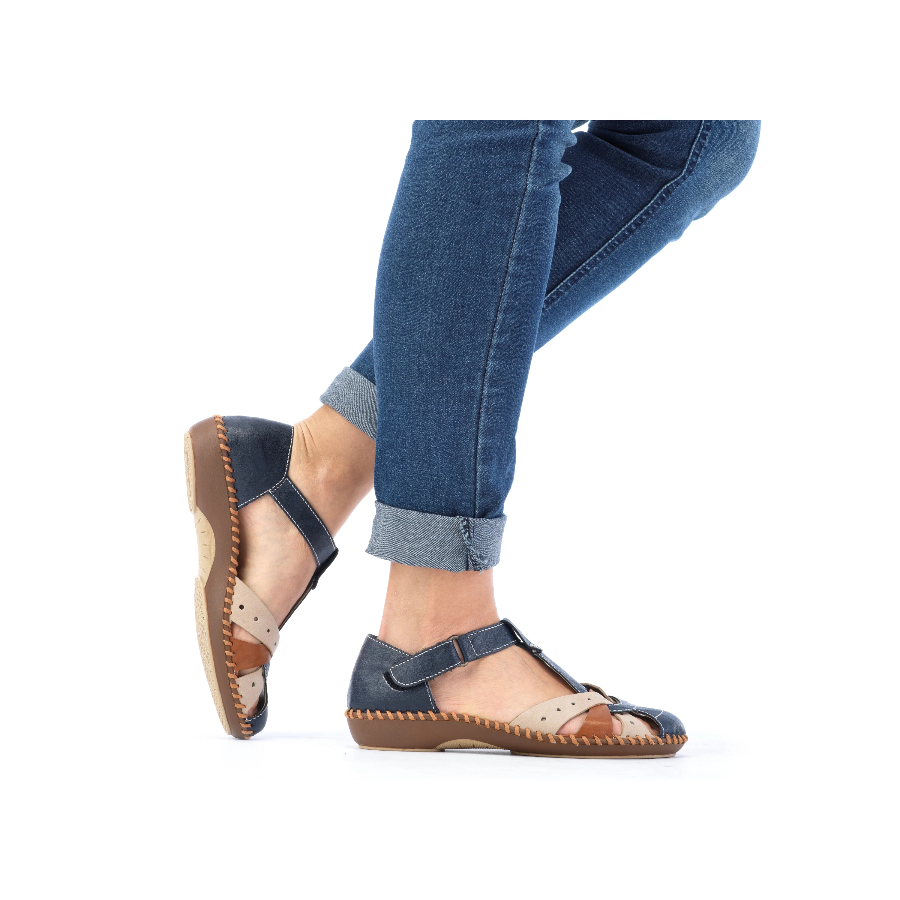 Rieker Women's Mary Jane Shoe - Blue | M1655-14 - Image 12