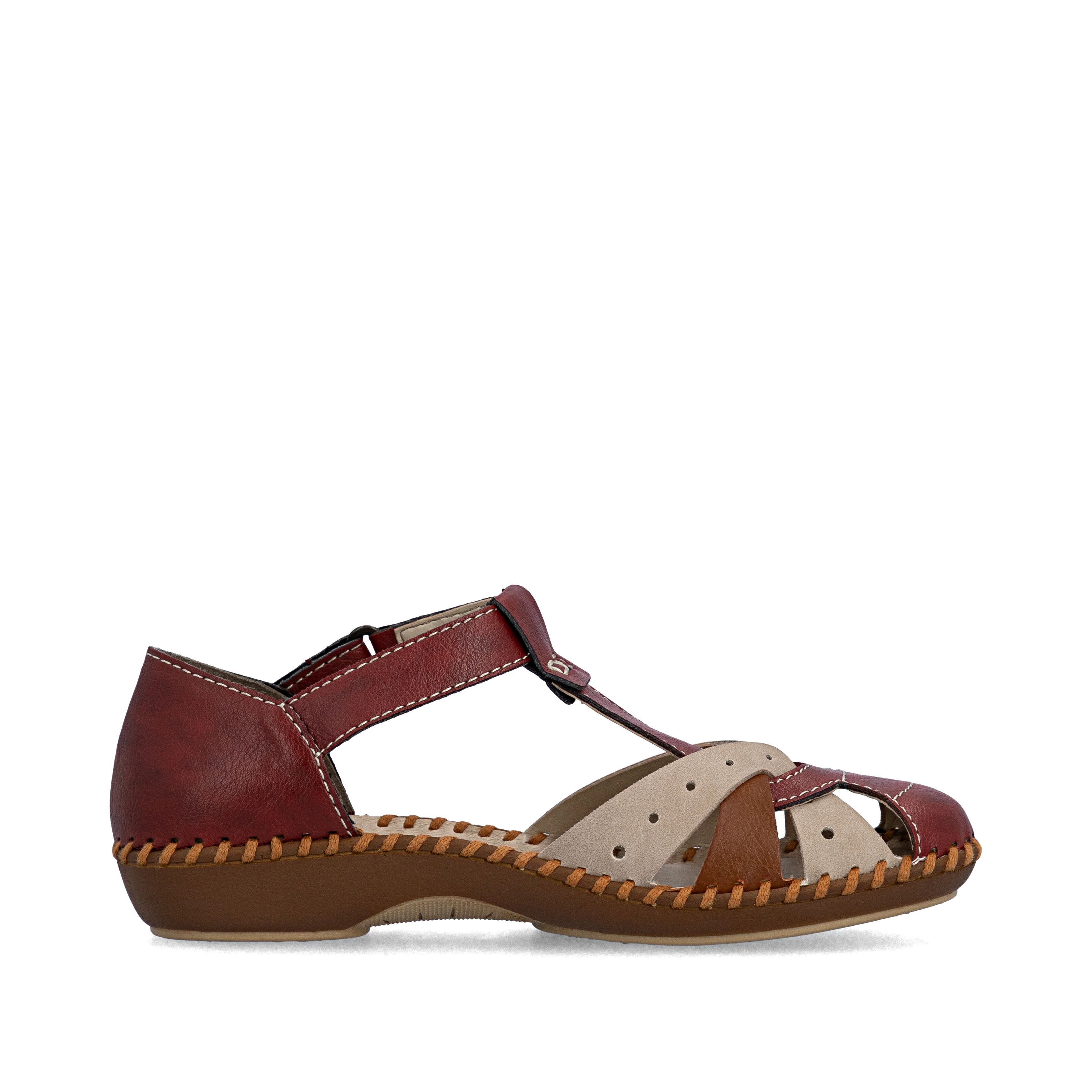 Rieker Women's Mary Jane Shoe - Red | M1655-34 - Image 4