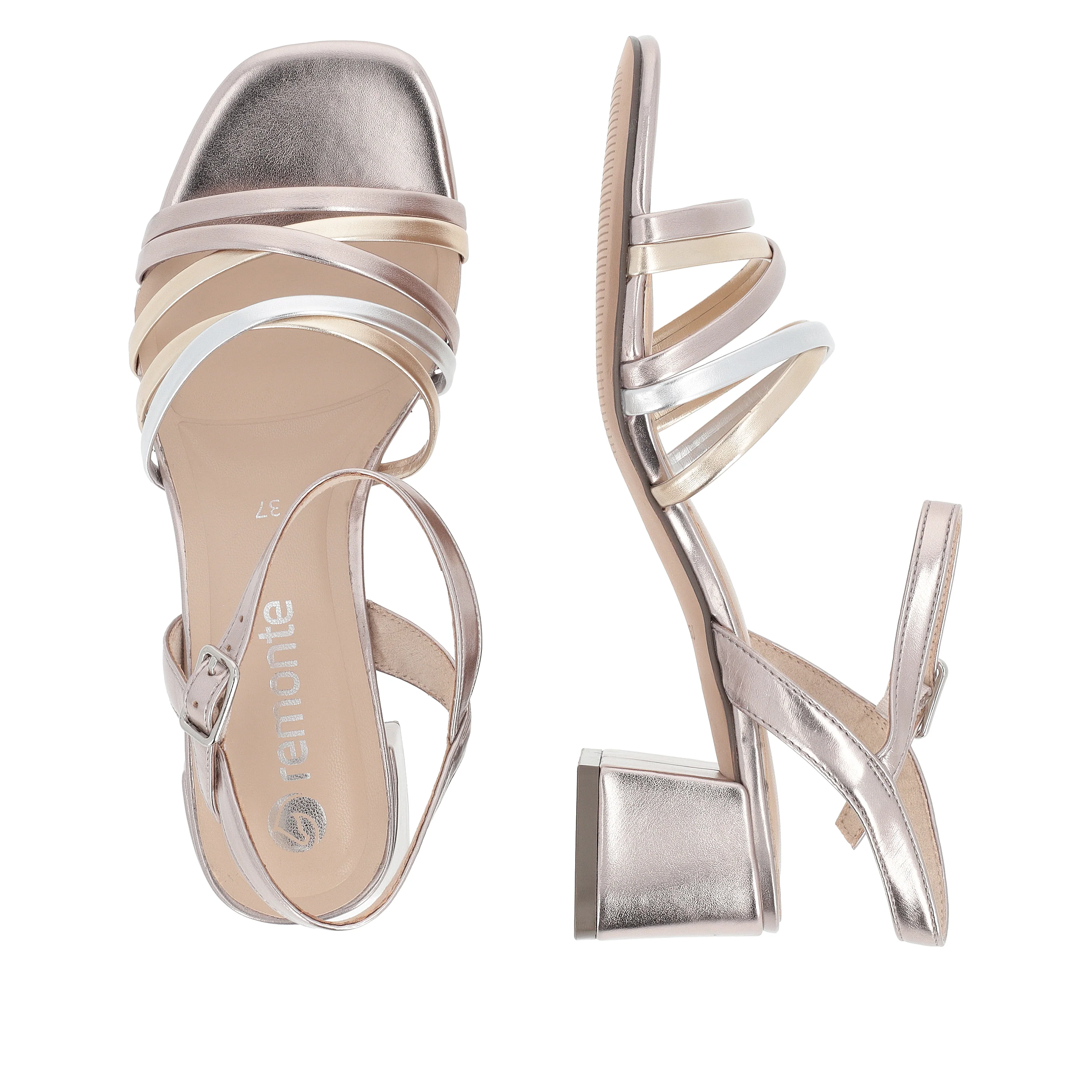 remonte Woman's Sandals - Metallic | D1L52-90 - Image 9