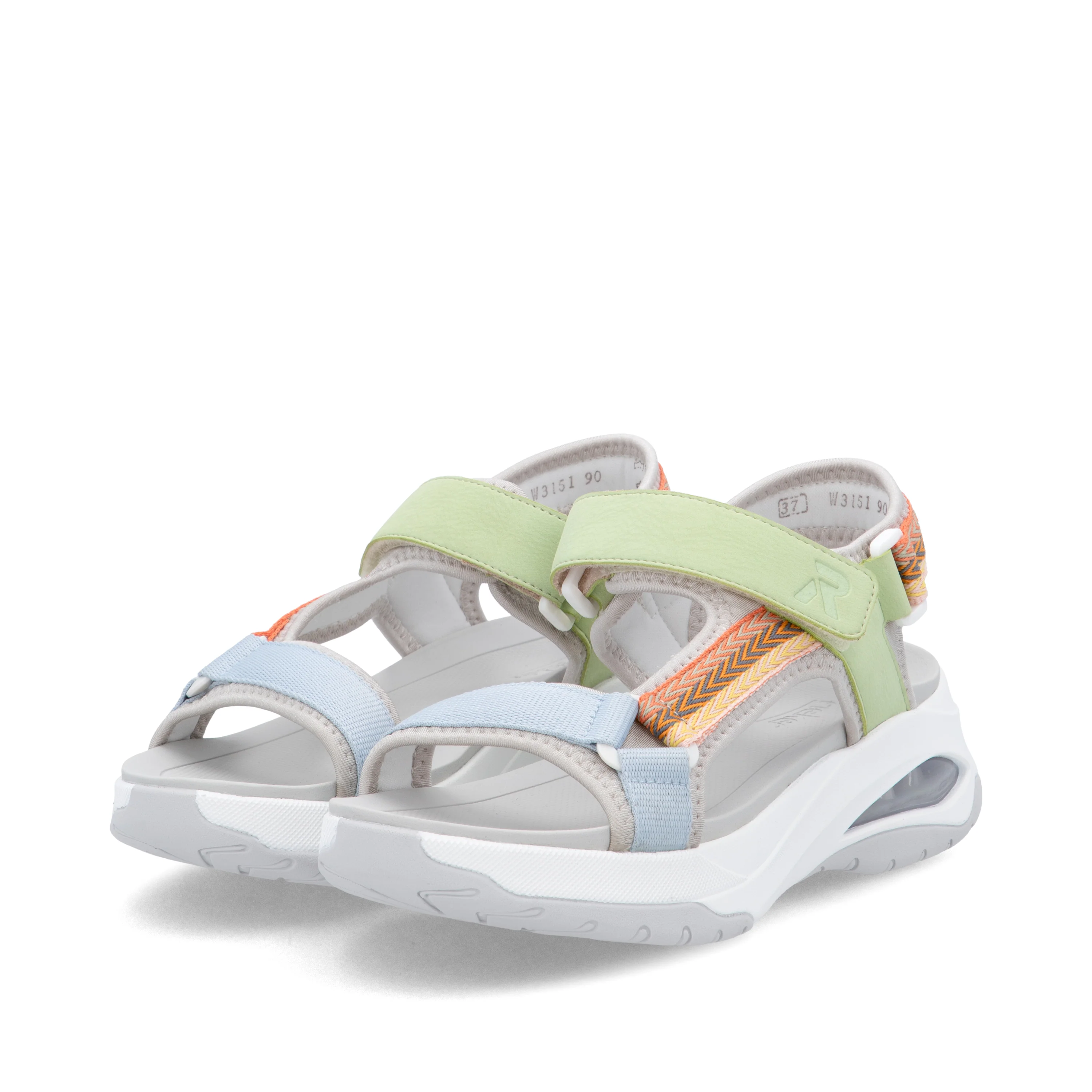 Rieker Sport Woman's Sandals - Multi-Coloured | W3151-90 - Image 8