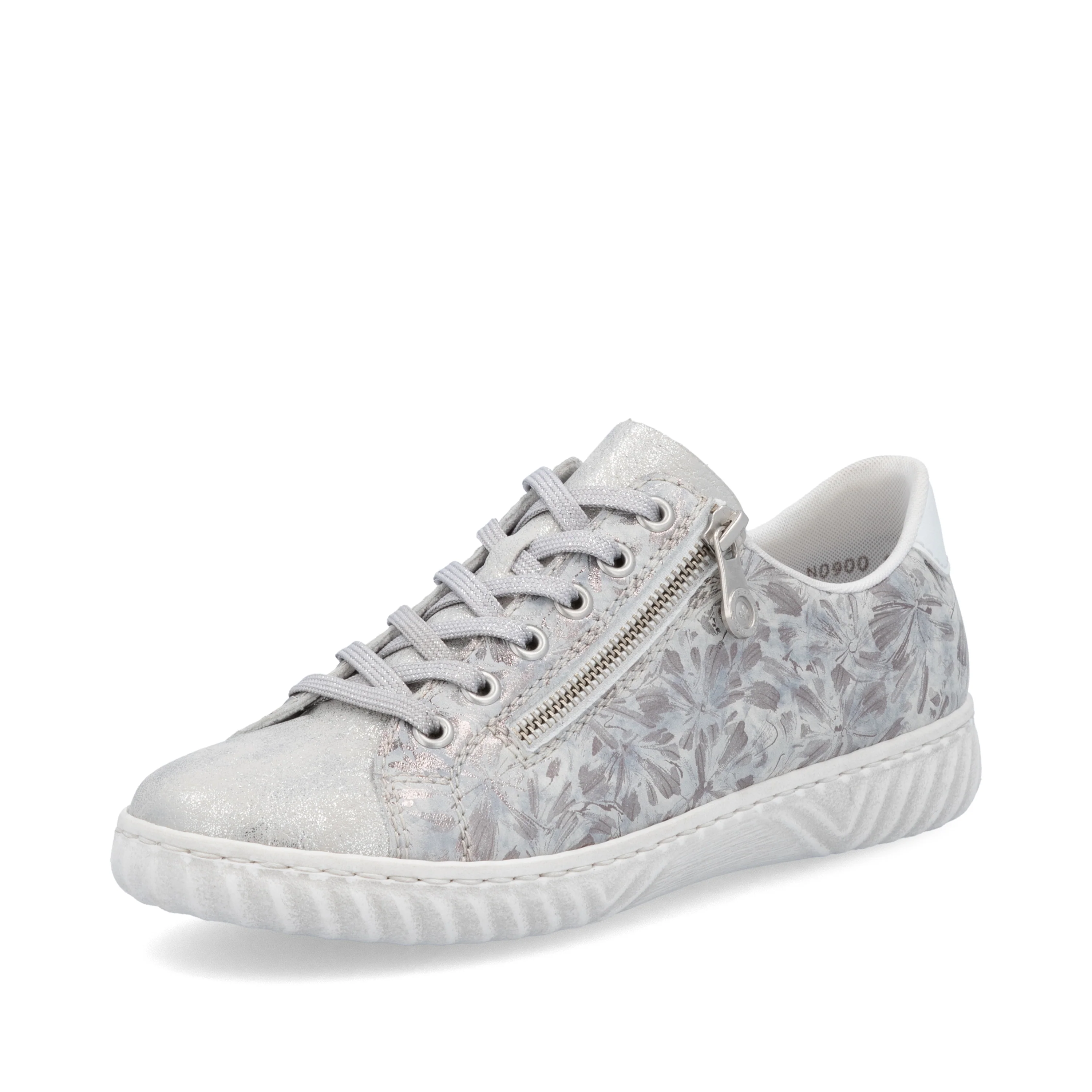 Rieker Women's Casual Lace-up Shoe - Silver/Platinum | N0900-90