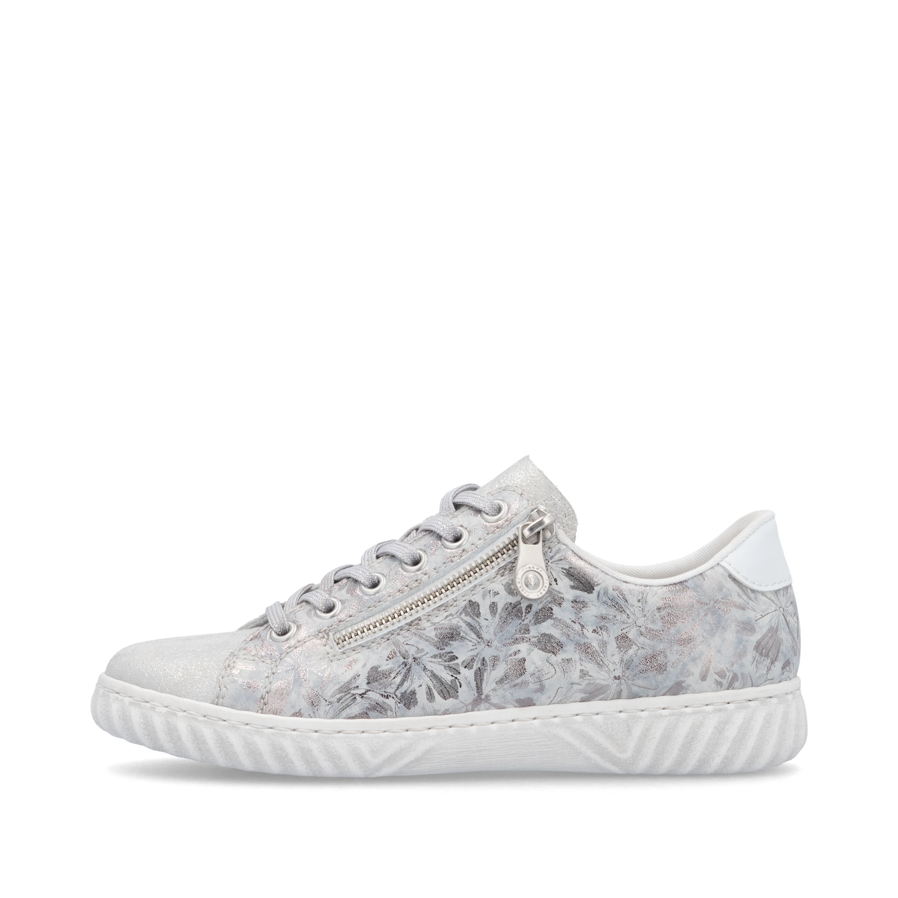 Rieker Women's Casual Lace-up Shoe - Silver/Platinum | N0900-90 - Image 12