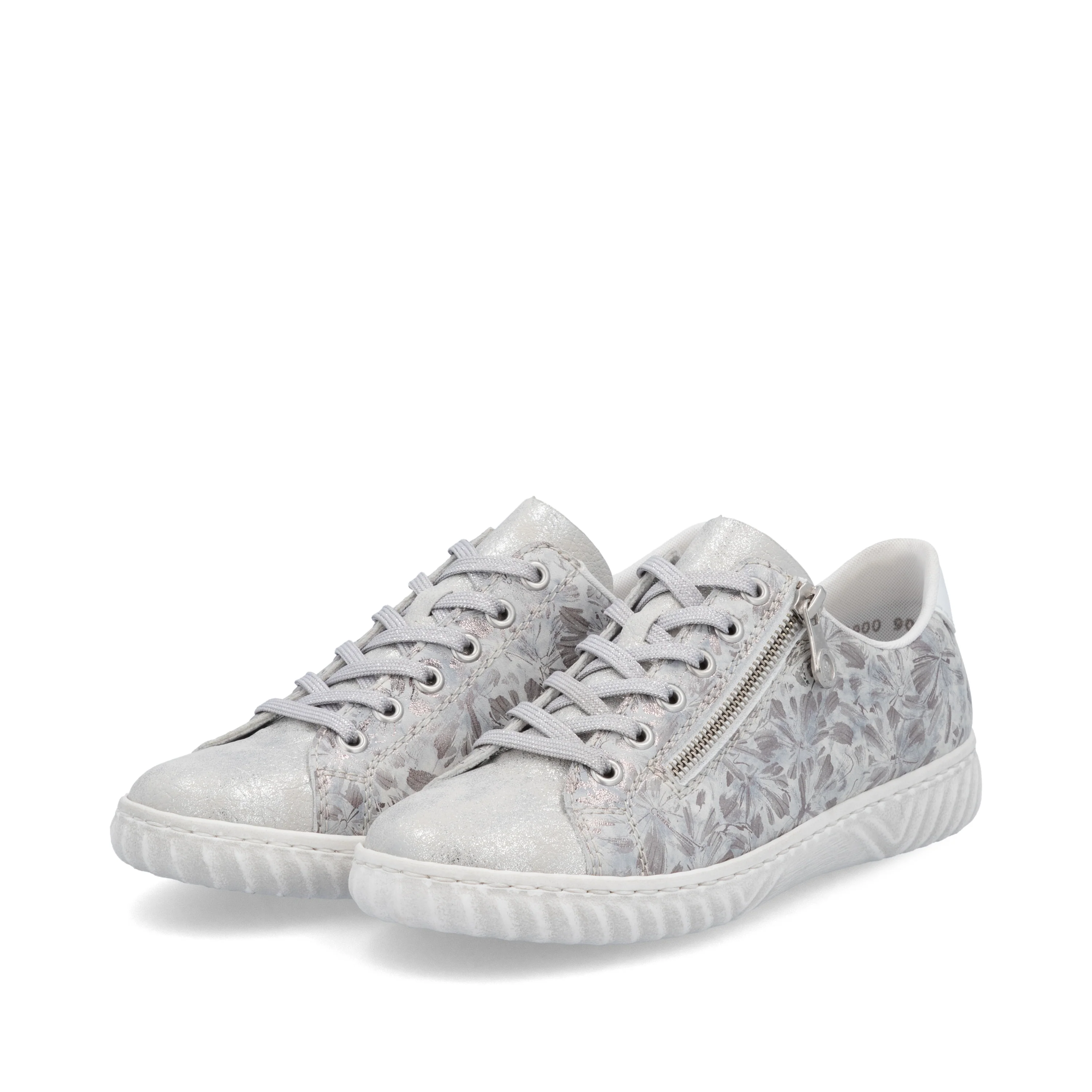 Rieker Women's Casual Lace-up Shoe - Silver/Platinum | N0900-90 - Image 13