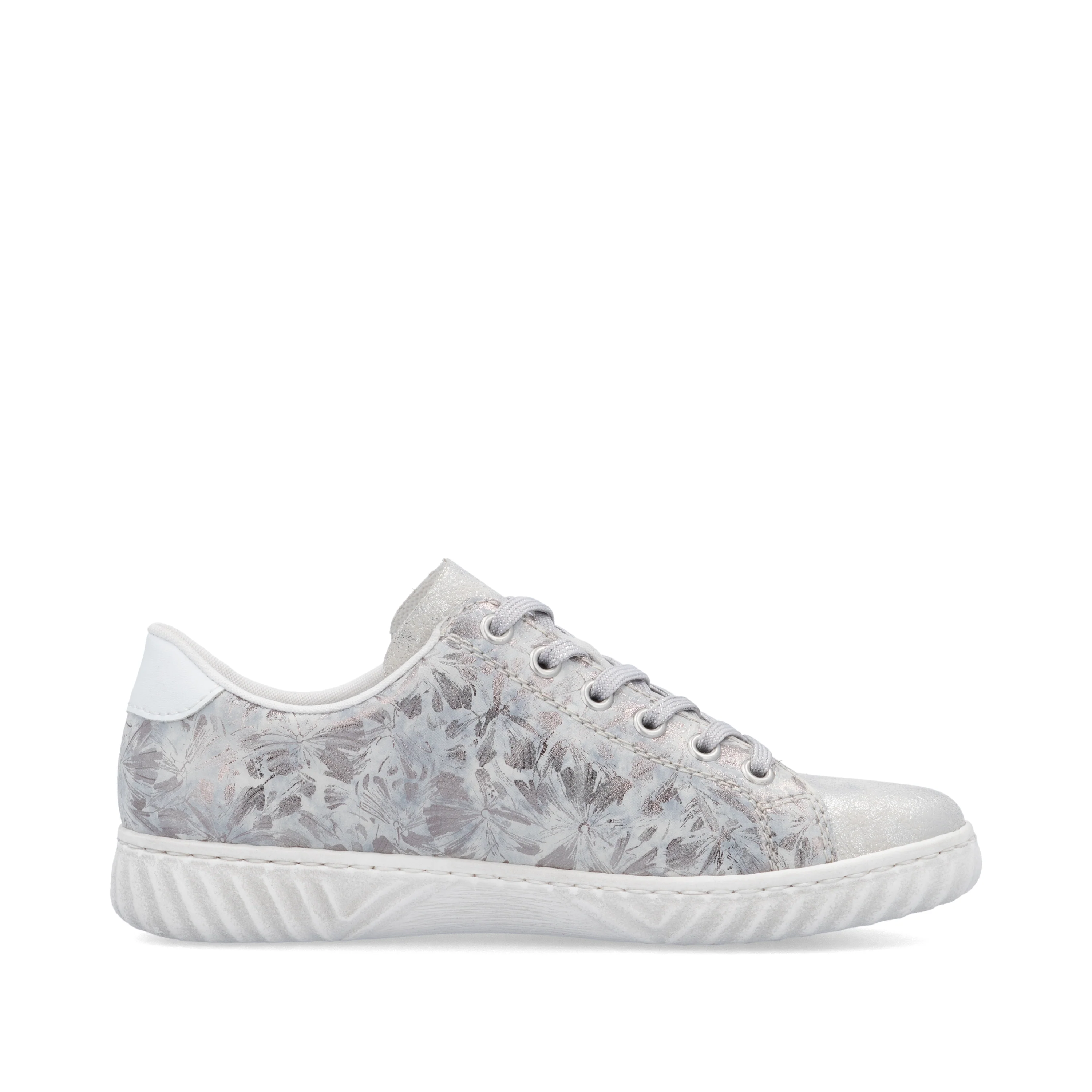 Rieker Women's Casual Lace-up Shoe - Silver/Platinum | N0900-90 - Image 8