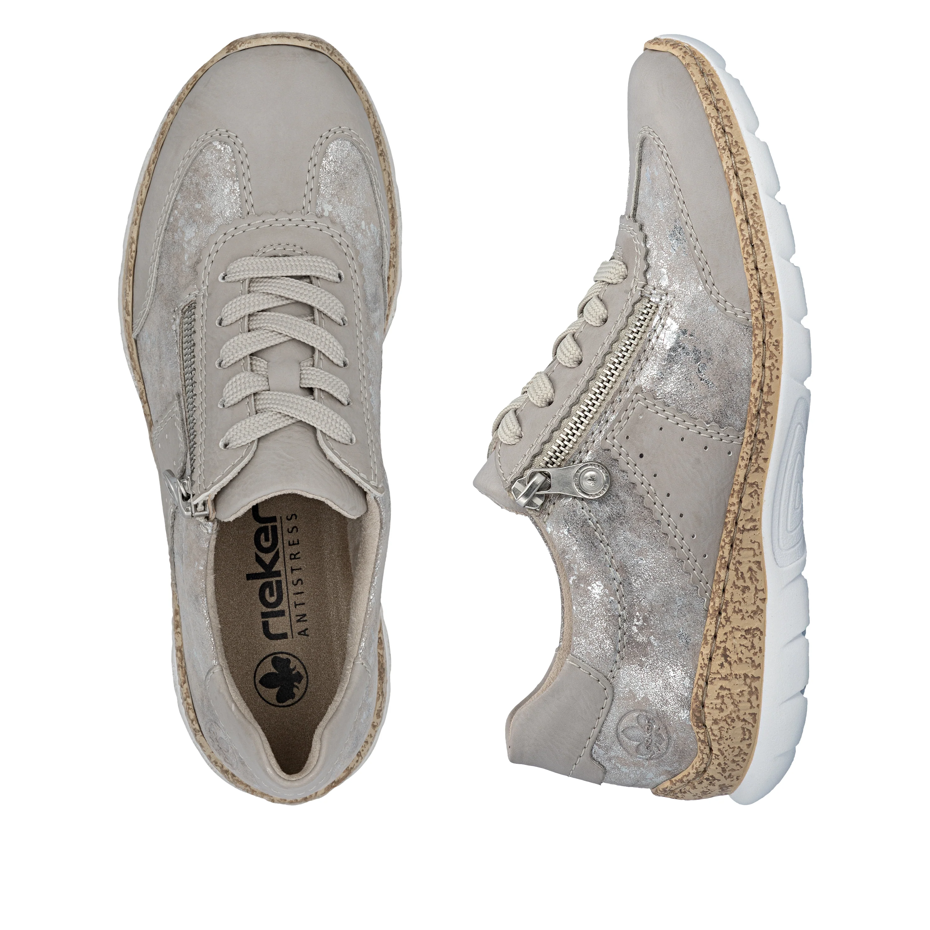 Rieker Women's Casual Shoe - Metallic | N4221-90 - Image 15