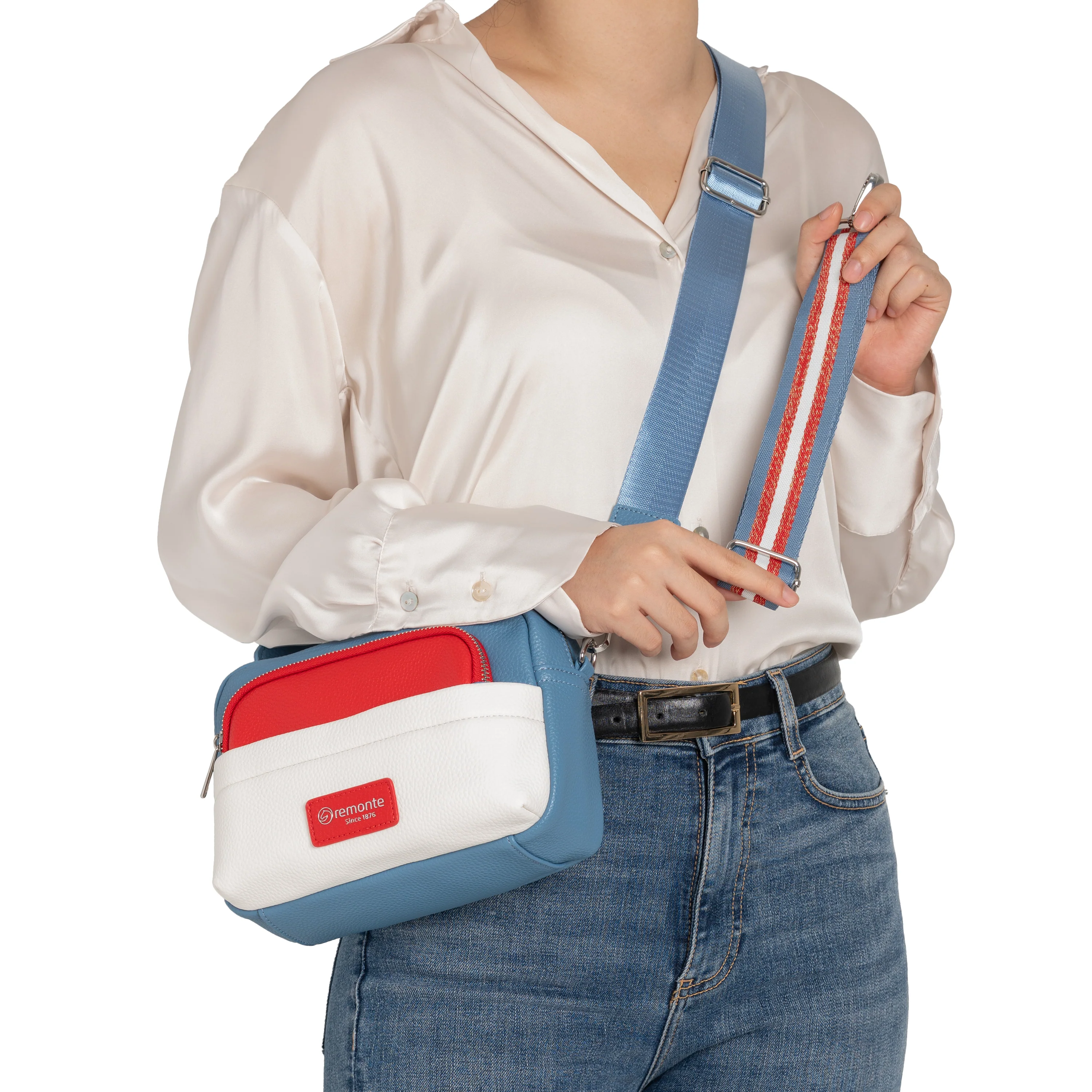 remonte Women's Small Crossbody Bag - Blue | Q0671-14 - Image 17