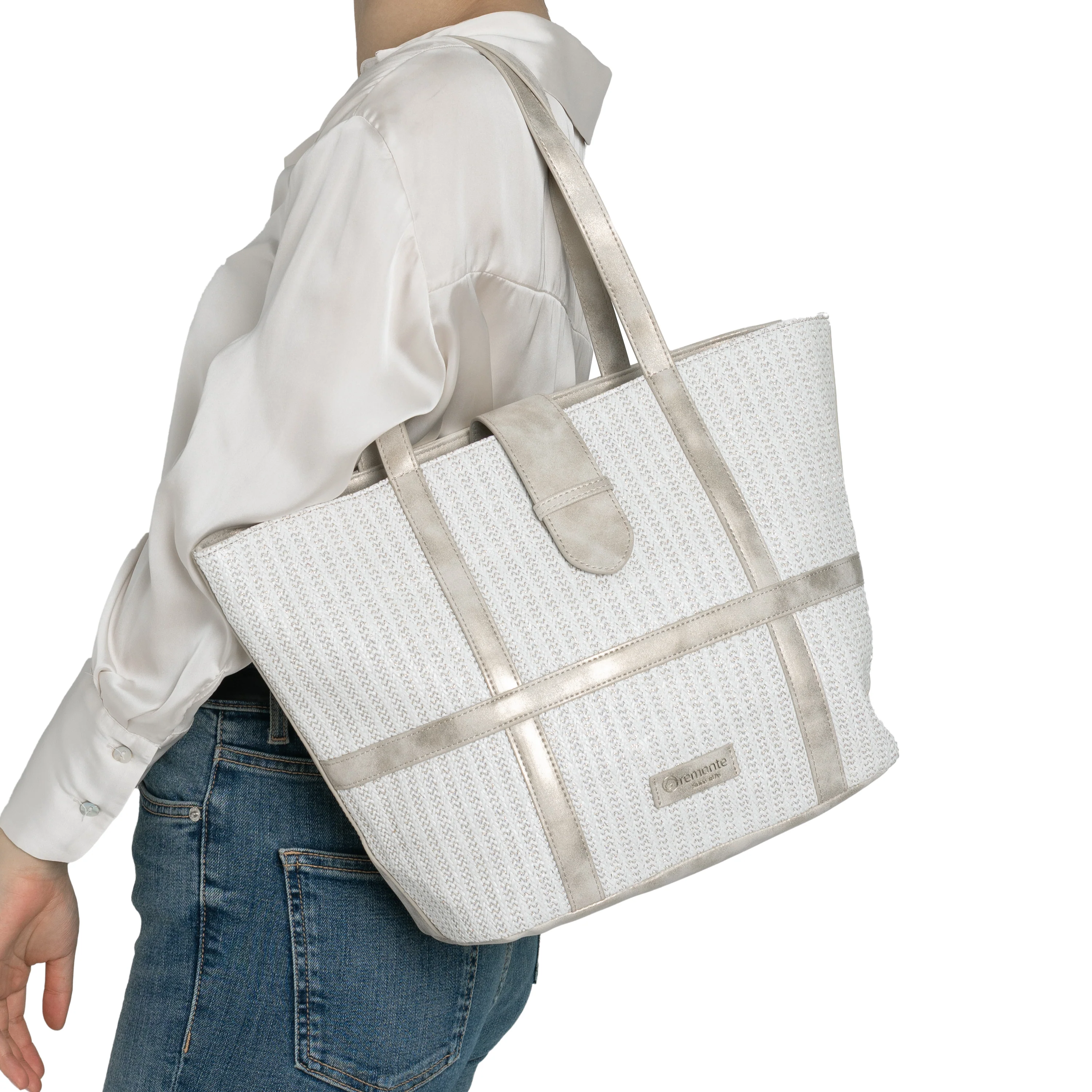 remonte Women's Shopper Bag - White | Q0764-80 - Image 11