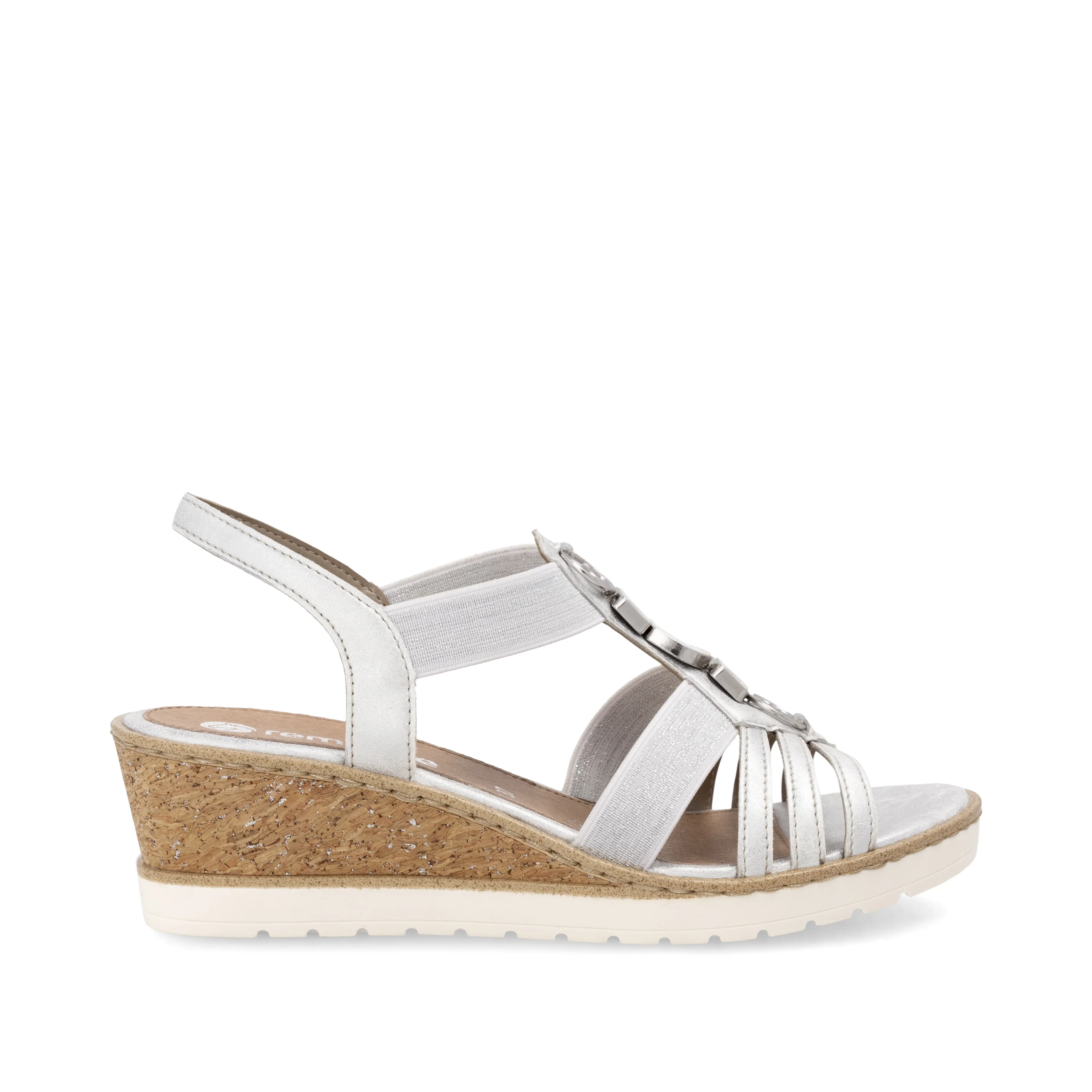 remonte Women's Wedge Sandal - Silver/Platinum | R6264-92 - Image 22