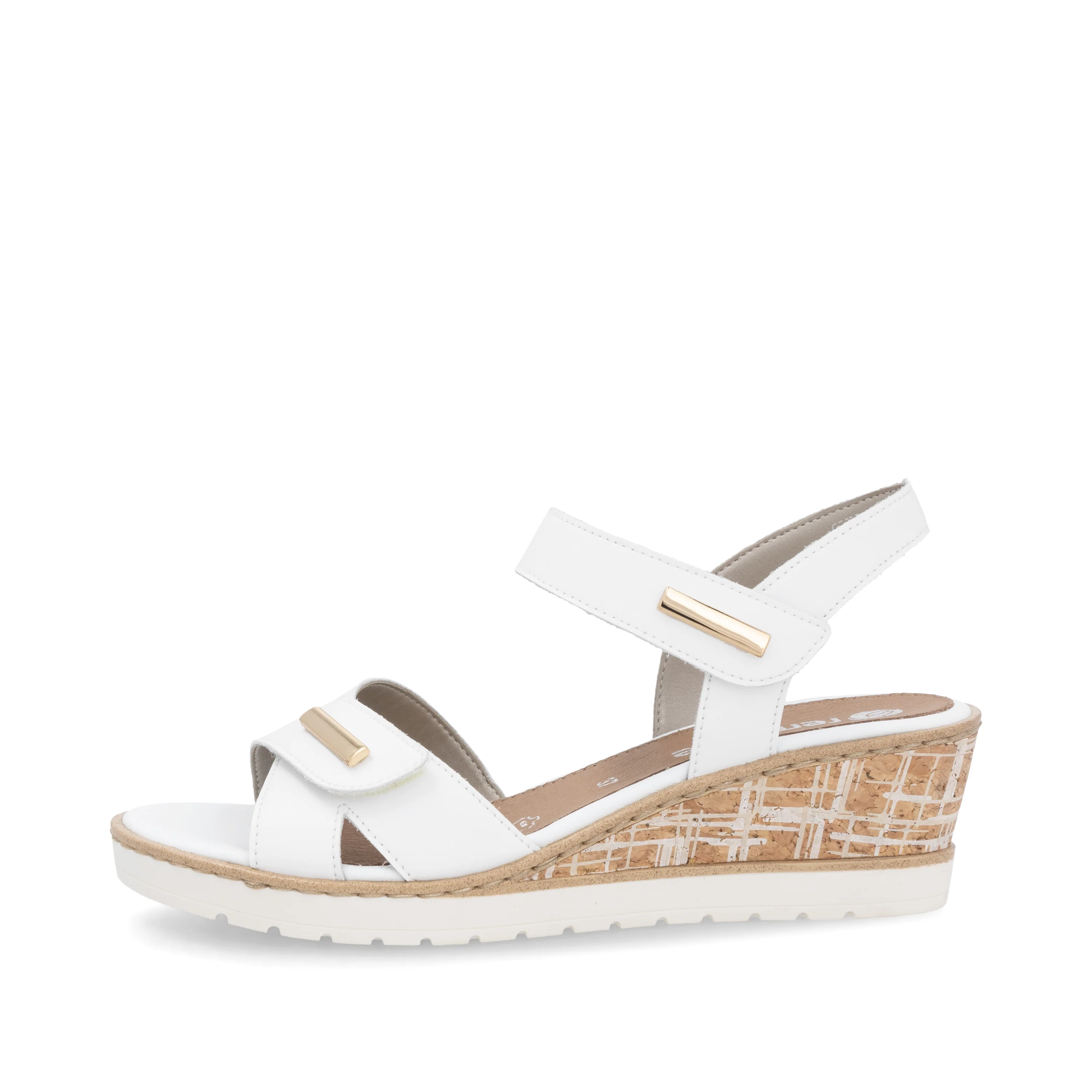 remonte Women's Wedge Sandal - White | R6266-80 - Image 5