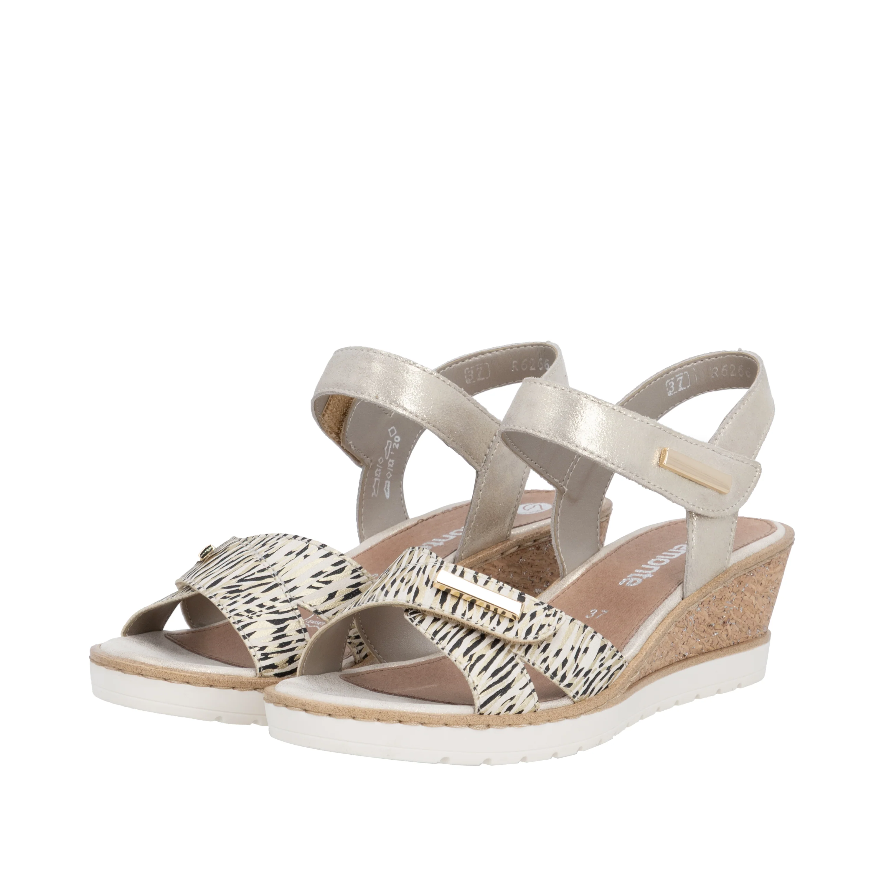 remonte Women's Wedge Sandal - Gold | R6266-90 - Image 15