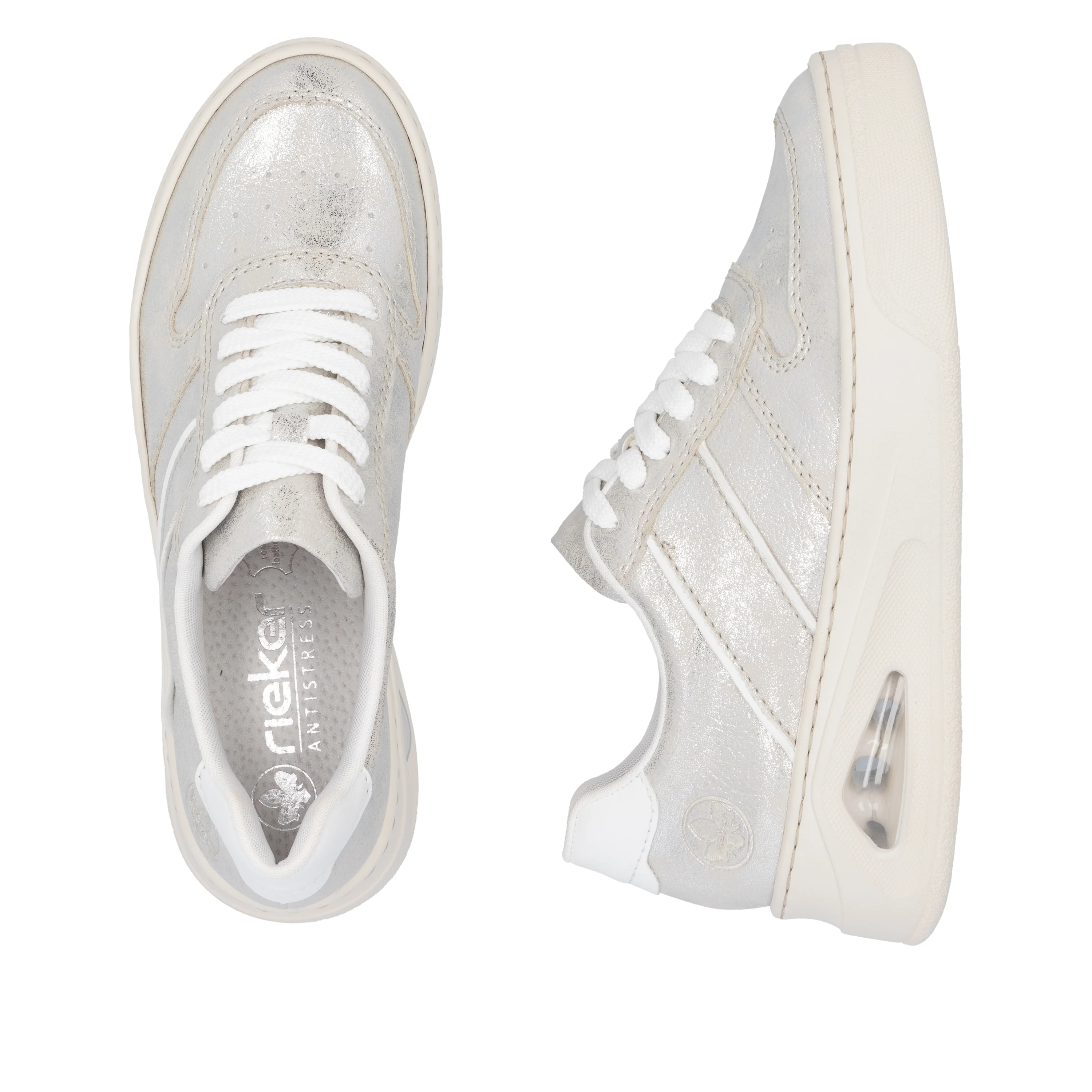 Rieker Woman's Shoes - Silver/Platinum | N6402-40 - Image 9