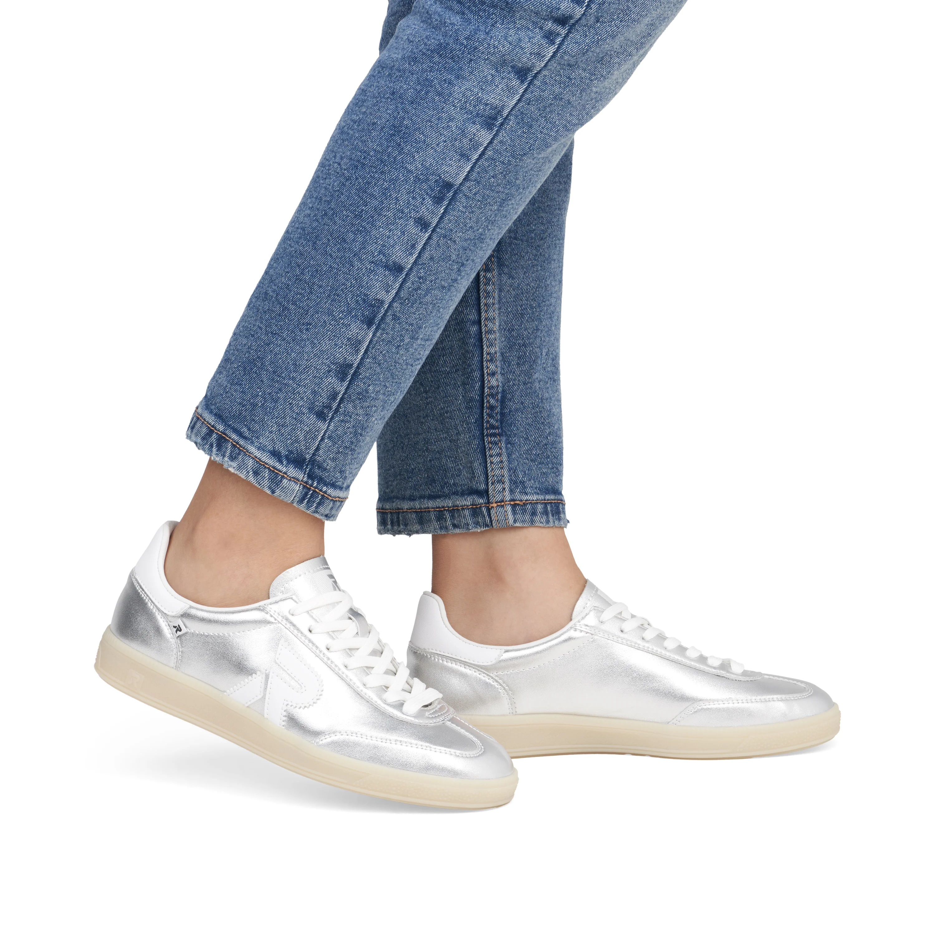 Rieker Sport Woman's Shoes - Silver/Platinum | W2200-90 - Image 10