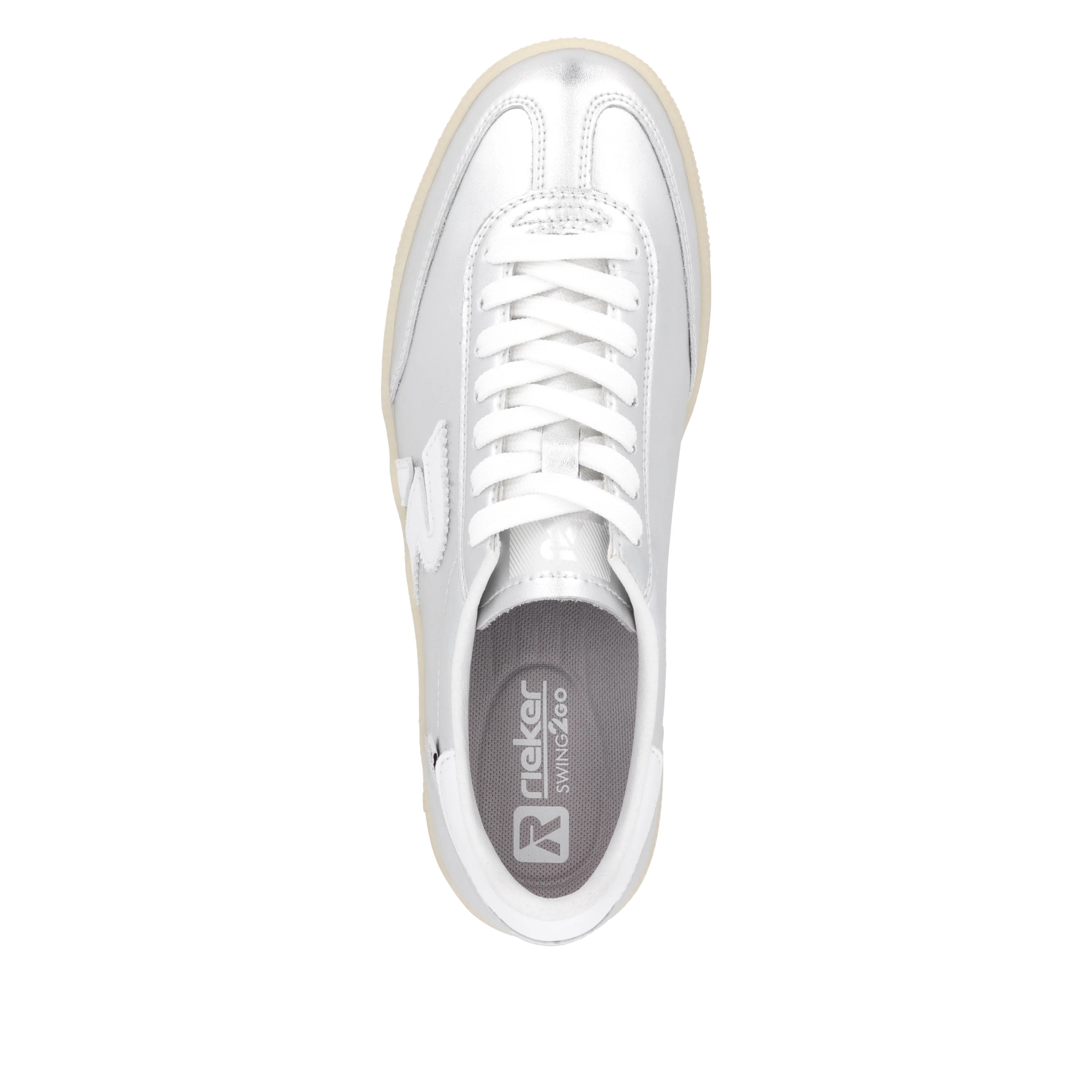 Rieker Sport Woman's Shoes - Silver/Platinum | W2200-90 - Image 4