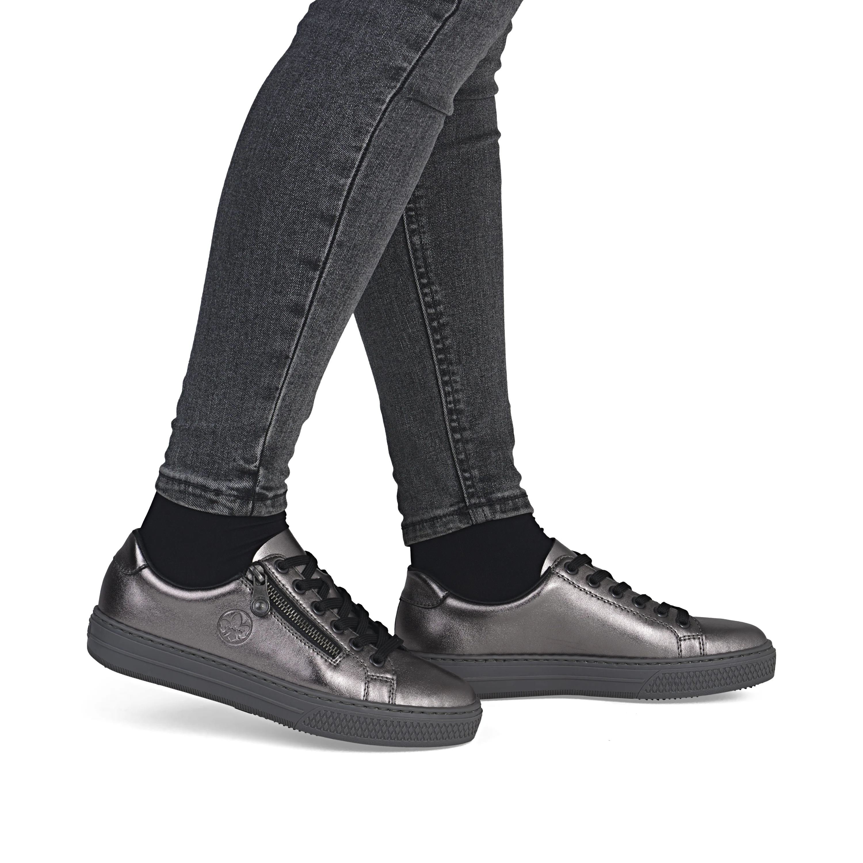 Rieker Woman's Shoes - Silver/Platinum | L59L1-90 - Image 10