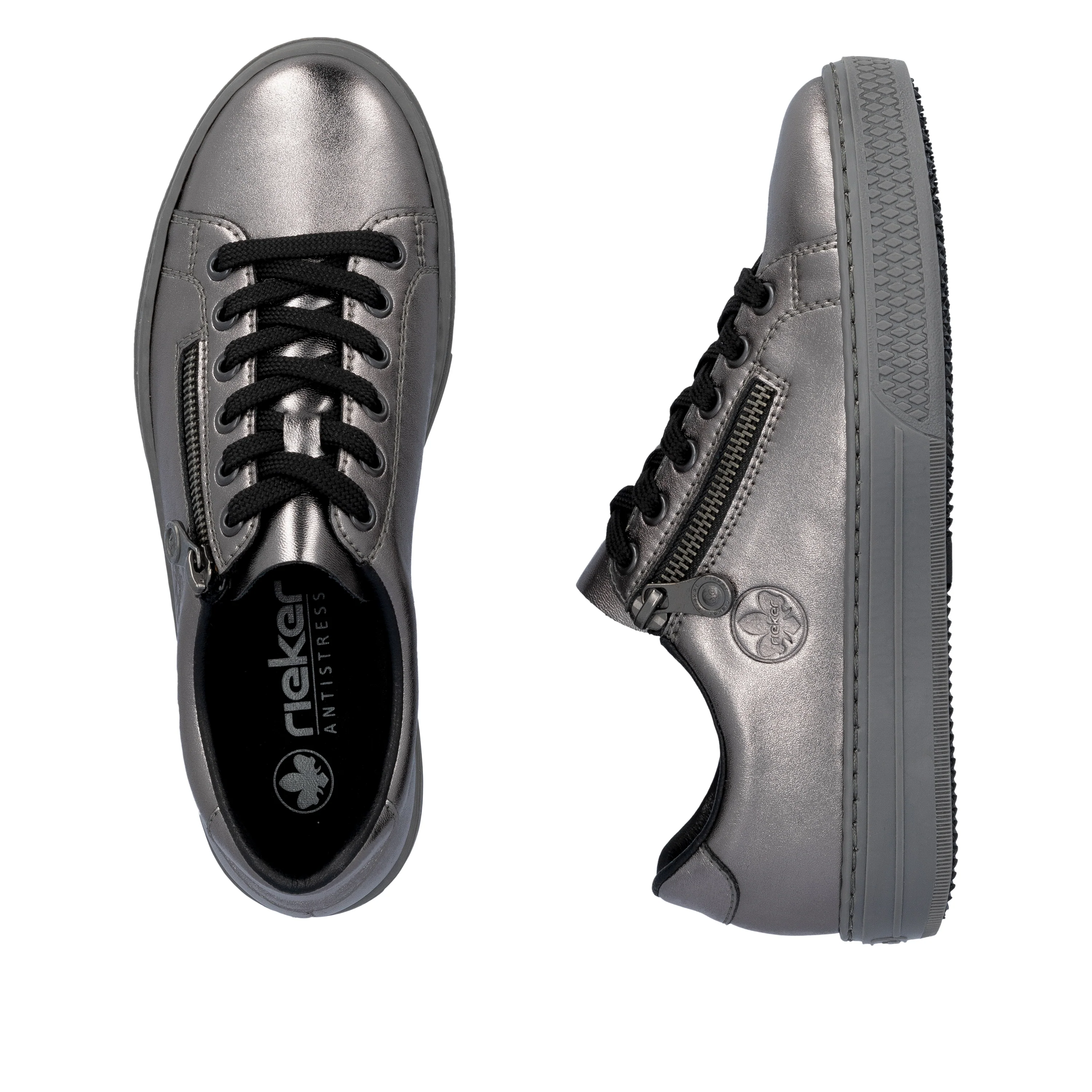 Rieker Woman's Shoes - Silver/Platinum | L59L1-90 - Image 9