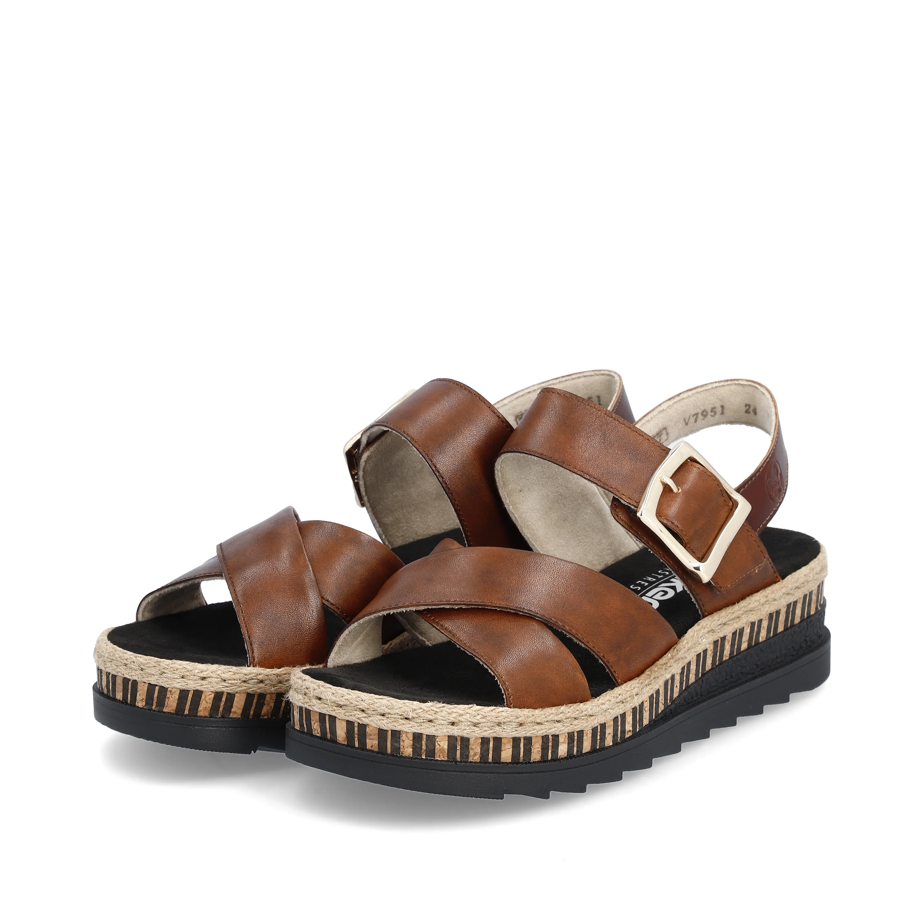 Rieker Women's Wedge Sandal - Brown | V7951-24 - Image 8