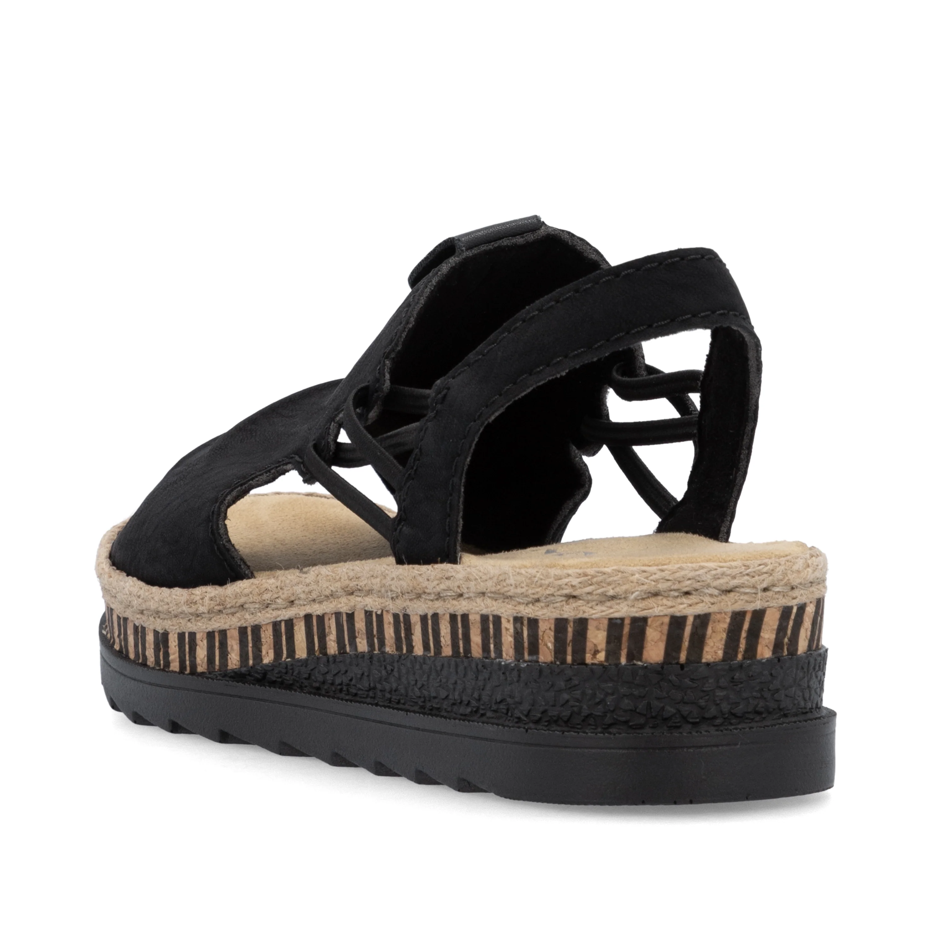 Rieker Women's Wedge Sandal - Black | V7972-00 - Image 3