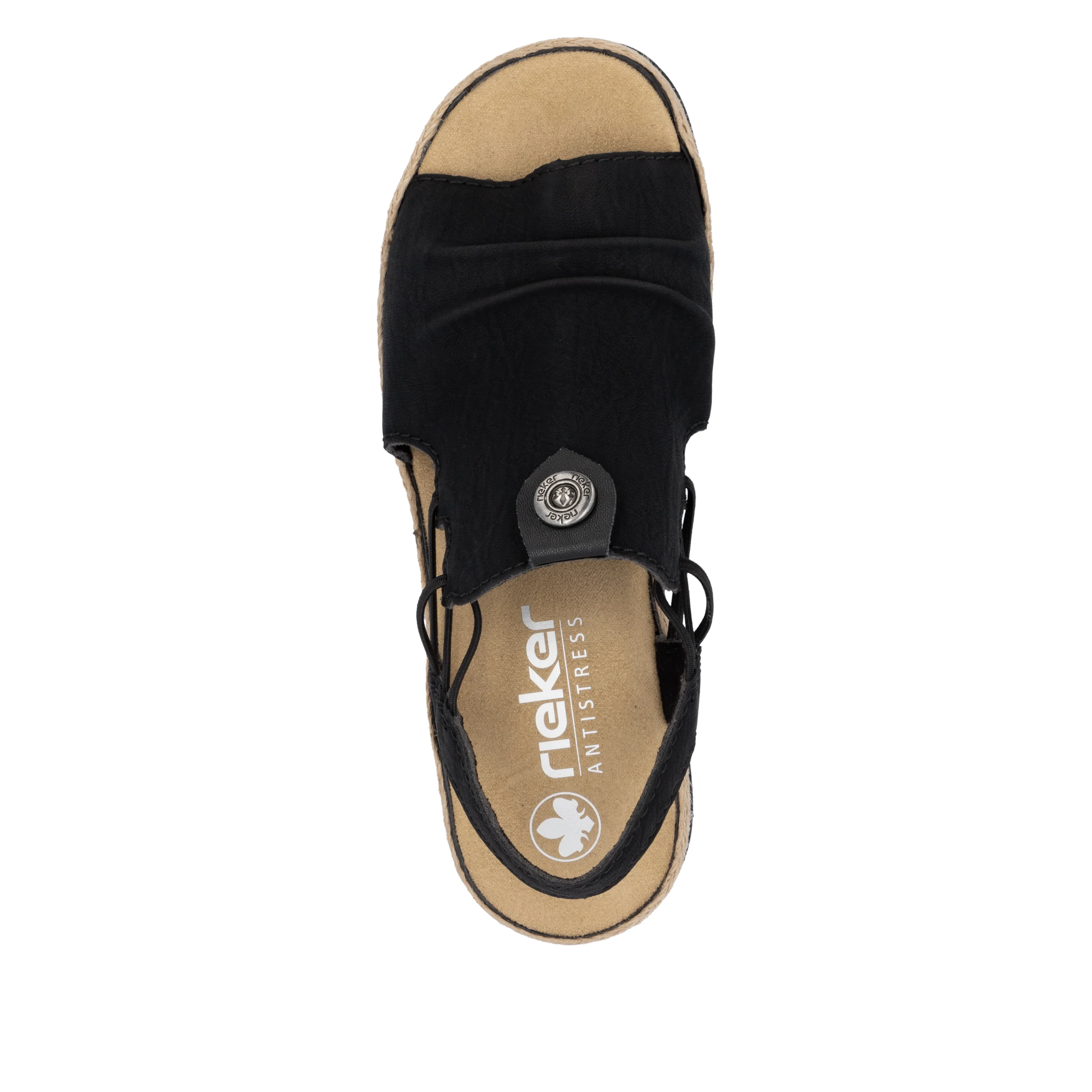 Rieker Women's Wedge Sandal - Black | V7972-00 - Image 4
