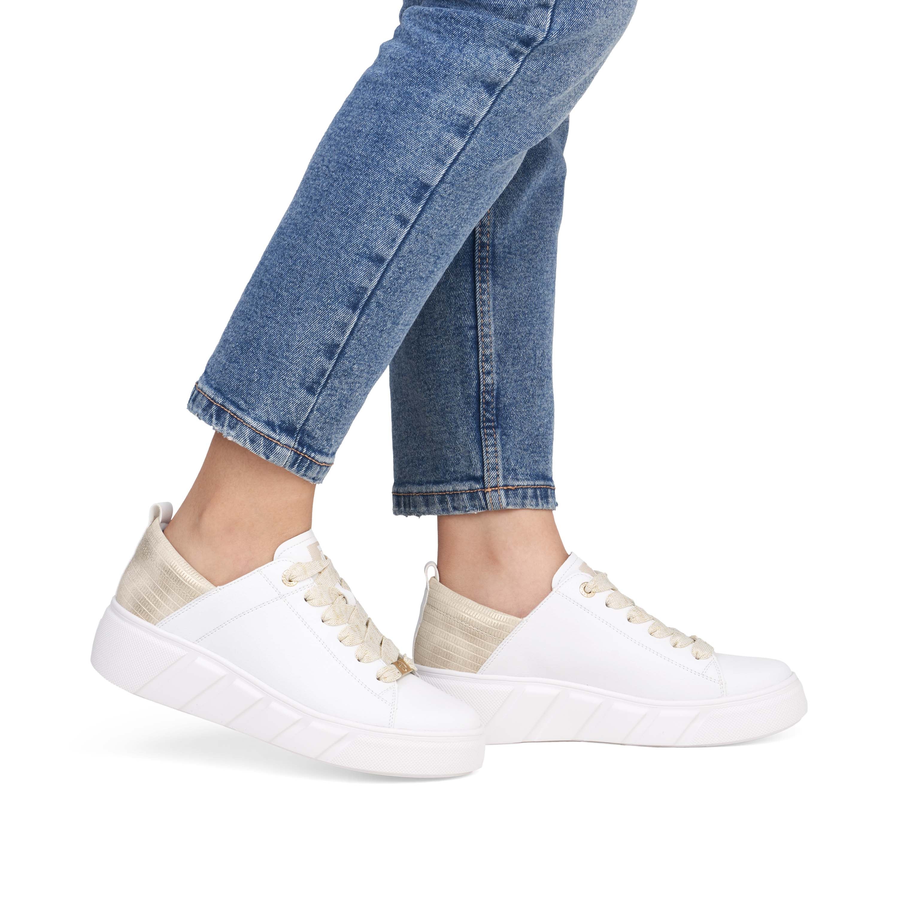 Rieker Sport Woman's Trainers Shoes - White | W2602-81 - Image 10