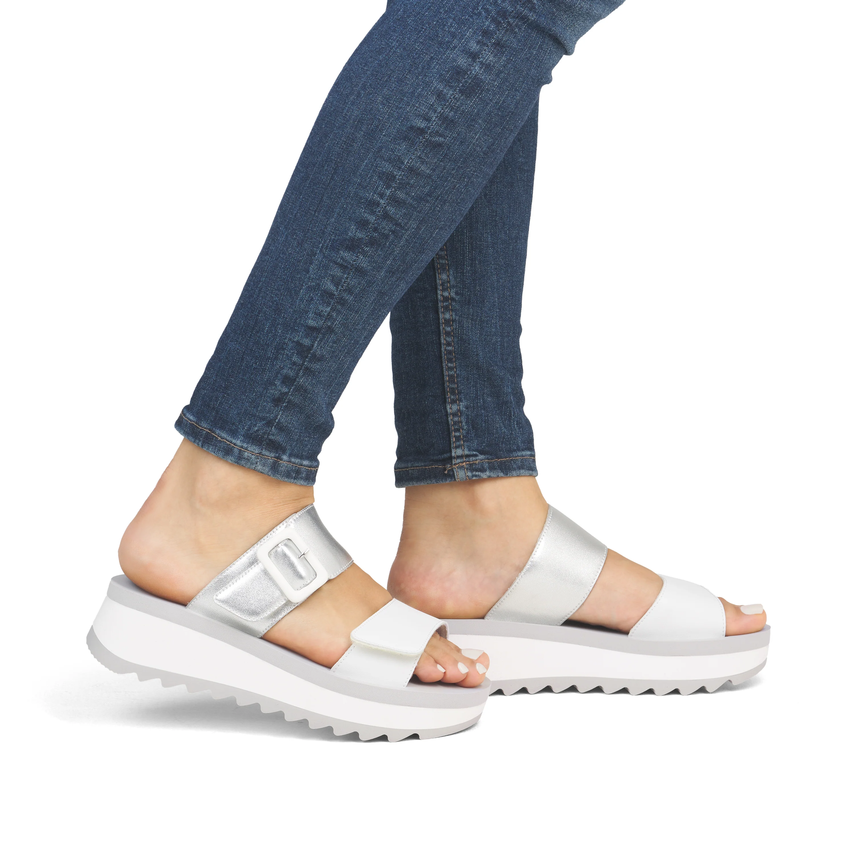 Rieker Sport Woman's Sandals - White | W3050-90 - Image 10