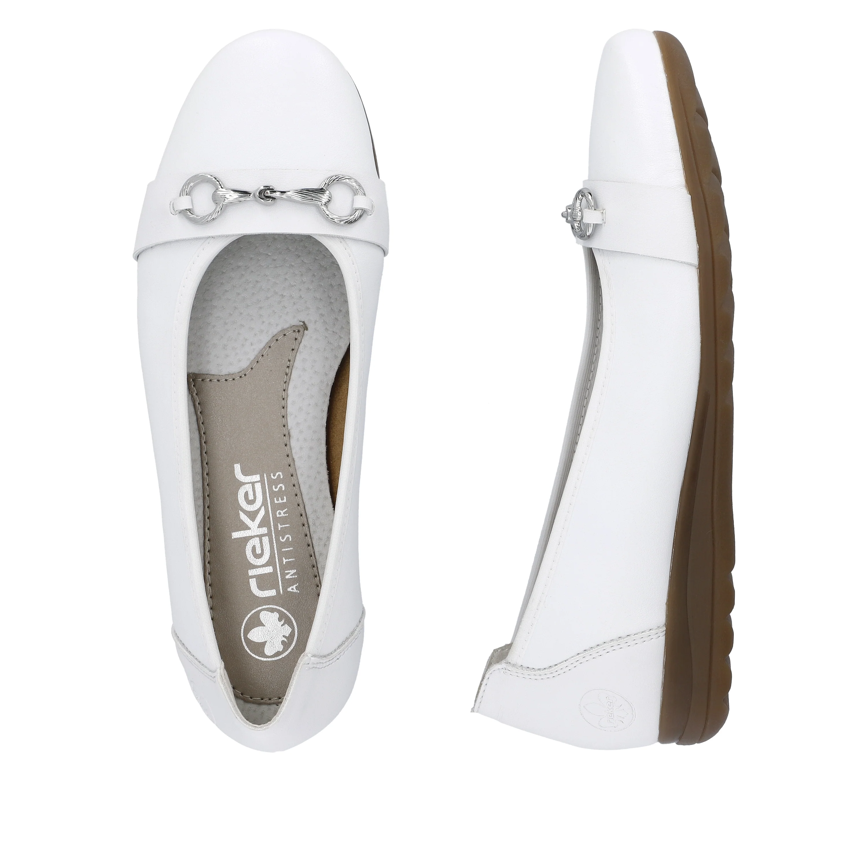Rieker Woman's Shoes - White | L9360-80 - Image 9